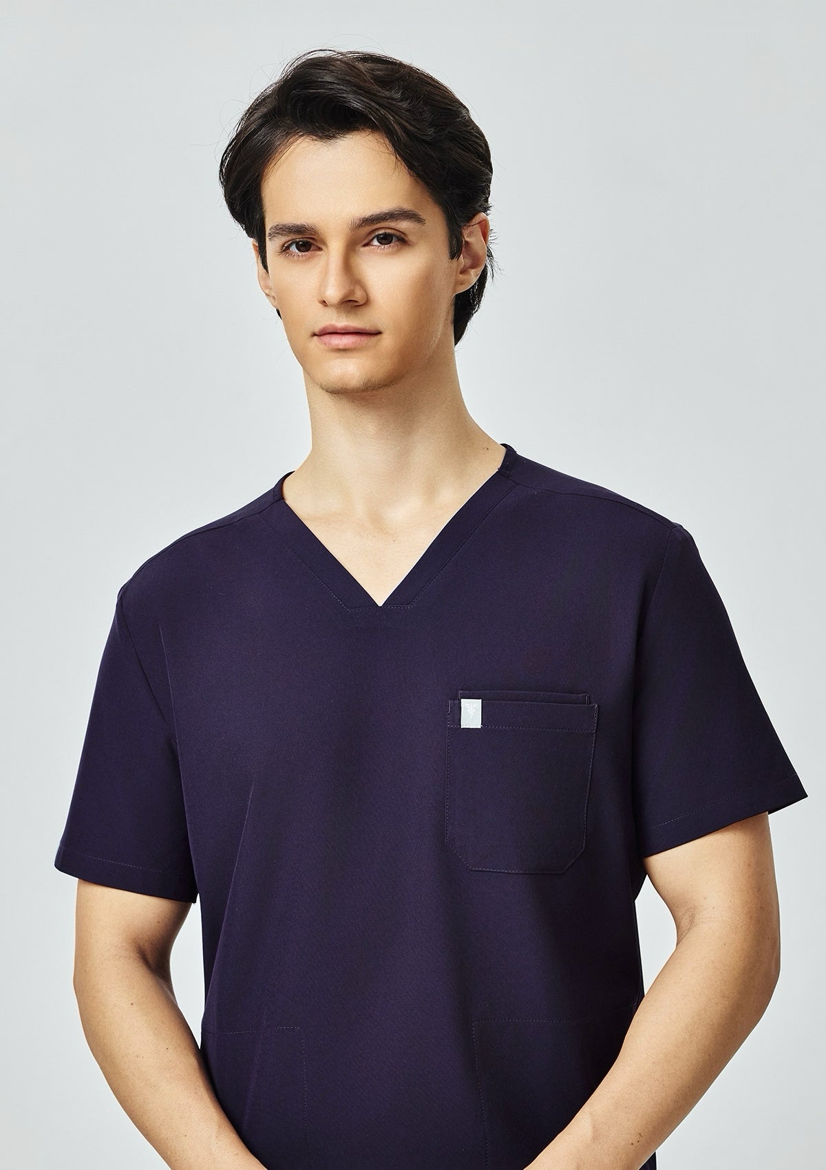 4-Pocket MoveTech® Scrub Top - Men / Midnight Purple