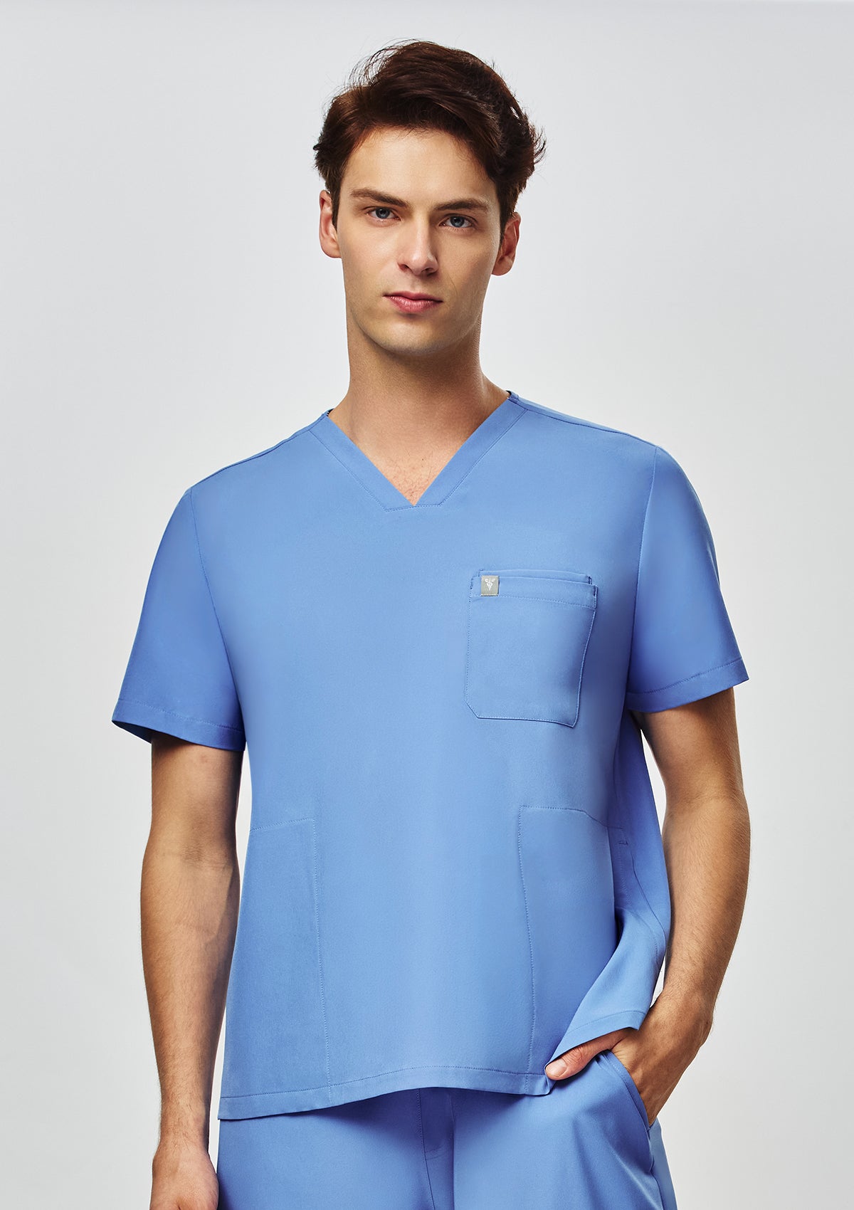 4-Pocket MoveTech® Scrub Top - Men / Cool Ceil