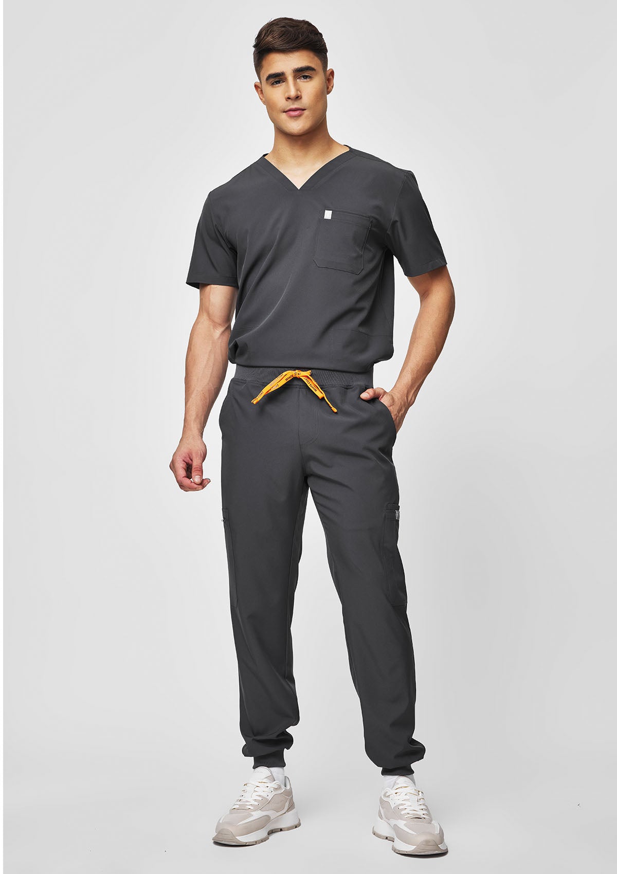 4-Pocket MoveTech® Scrub Top - Men / Graphite