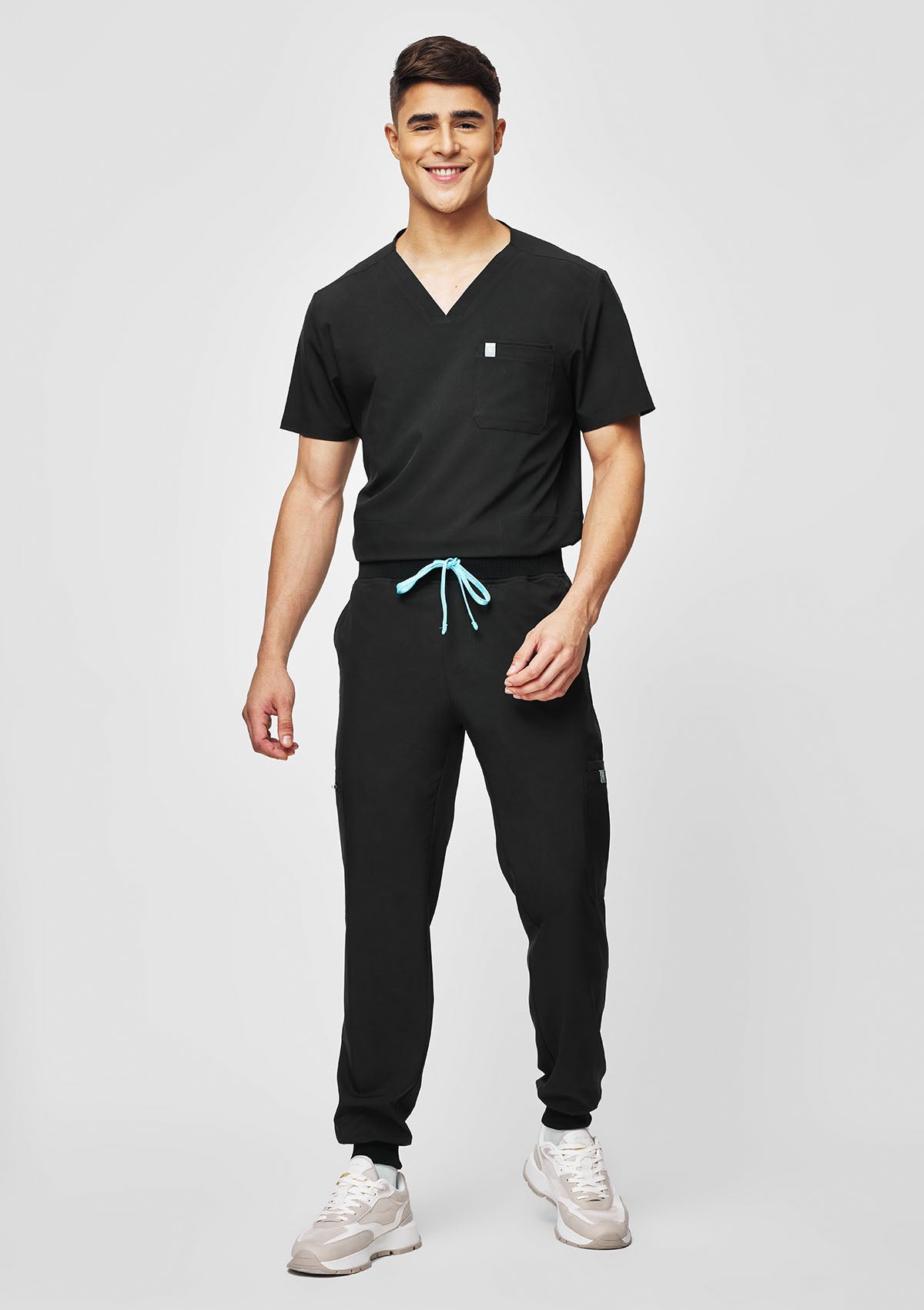 4-Pocket MoveTech® Scrub Top - Men / So Black