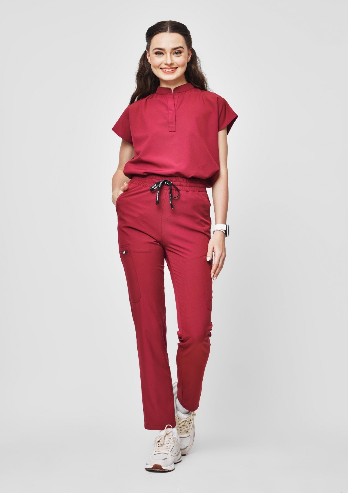 Mandarin MoveTech® Scrub Top - Women / Garnet