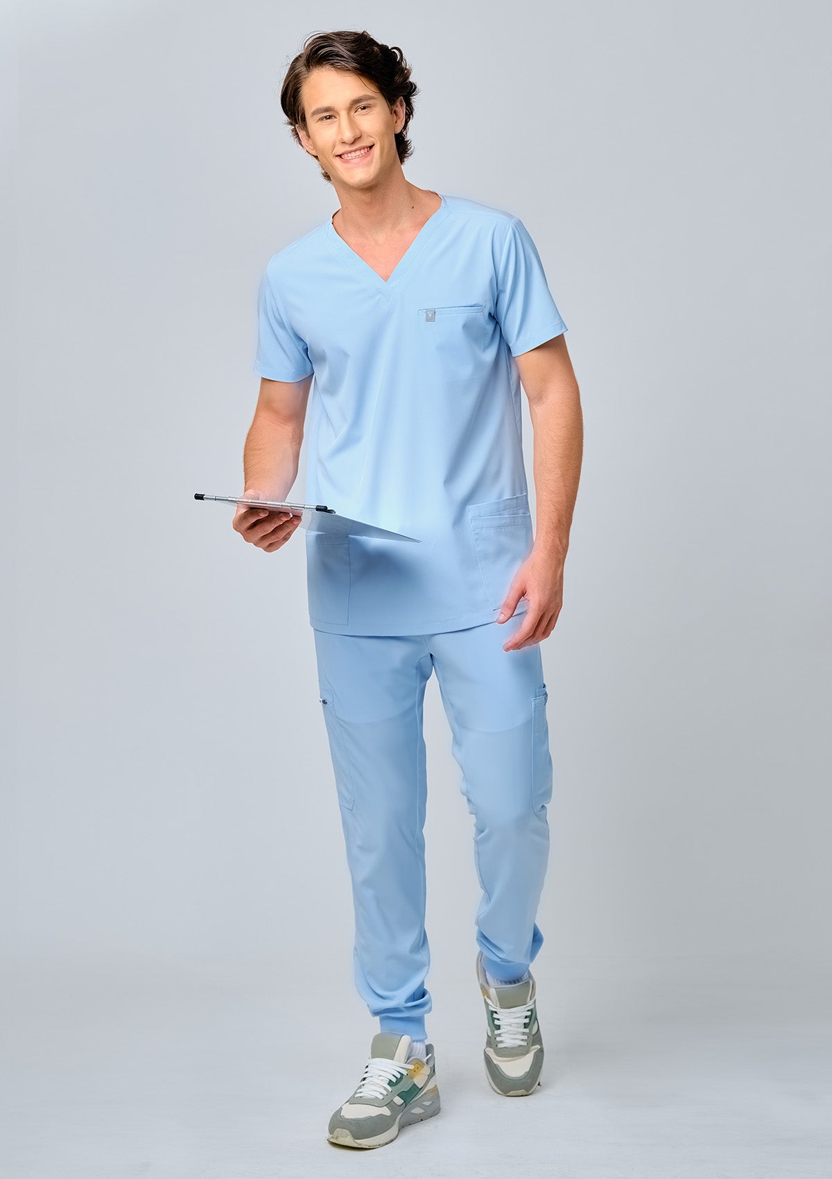 5-Pocket MoveTech® Scrub Top - Men / Blue Sky