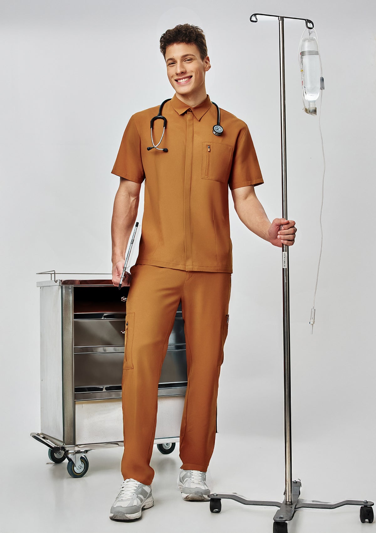 Polo MoveTech® Scrub Top Core+ - Men / Caramel