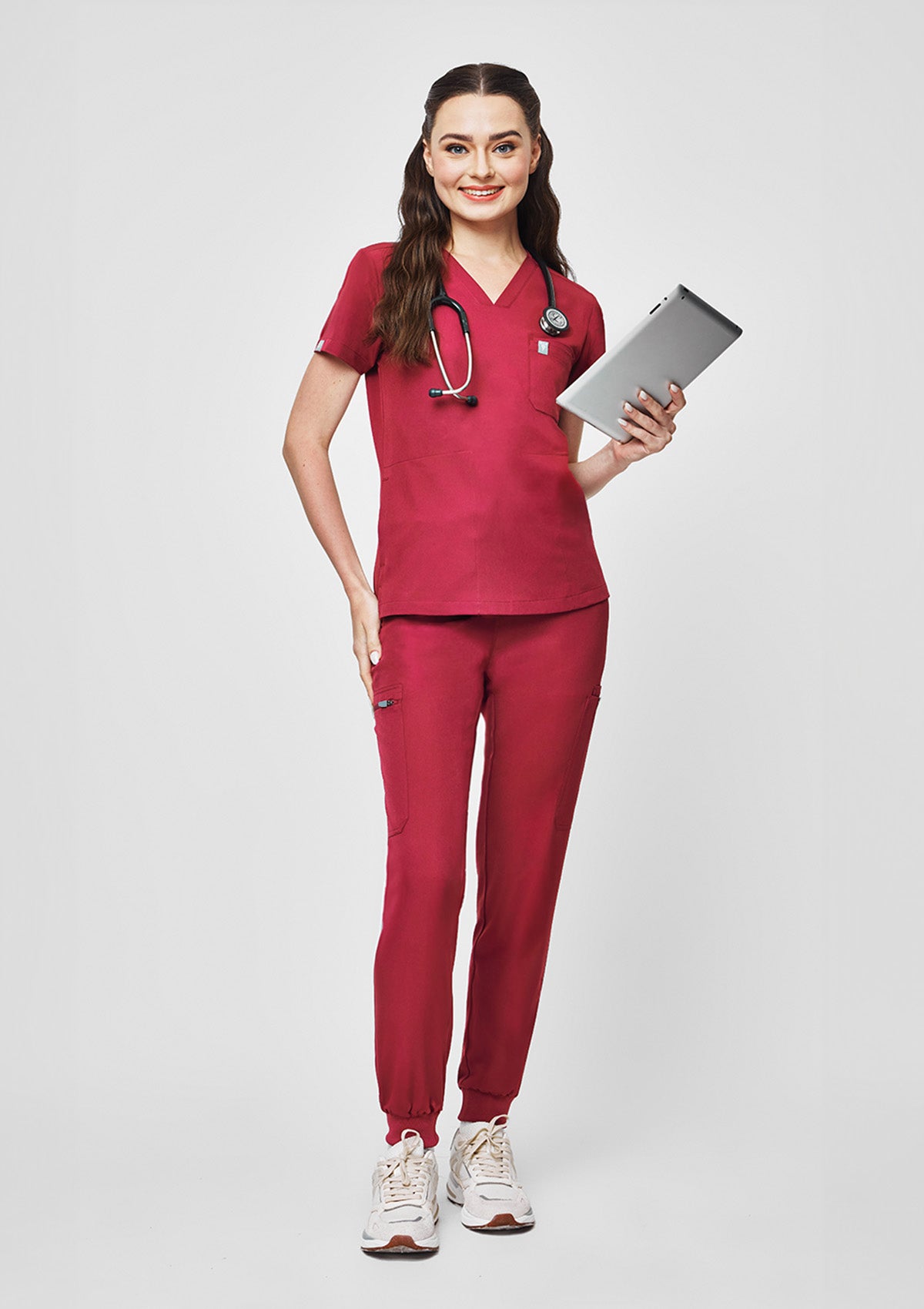 4-Pocket MoveTech® Scrub Top - Women / Garnet