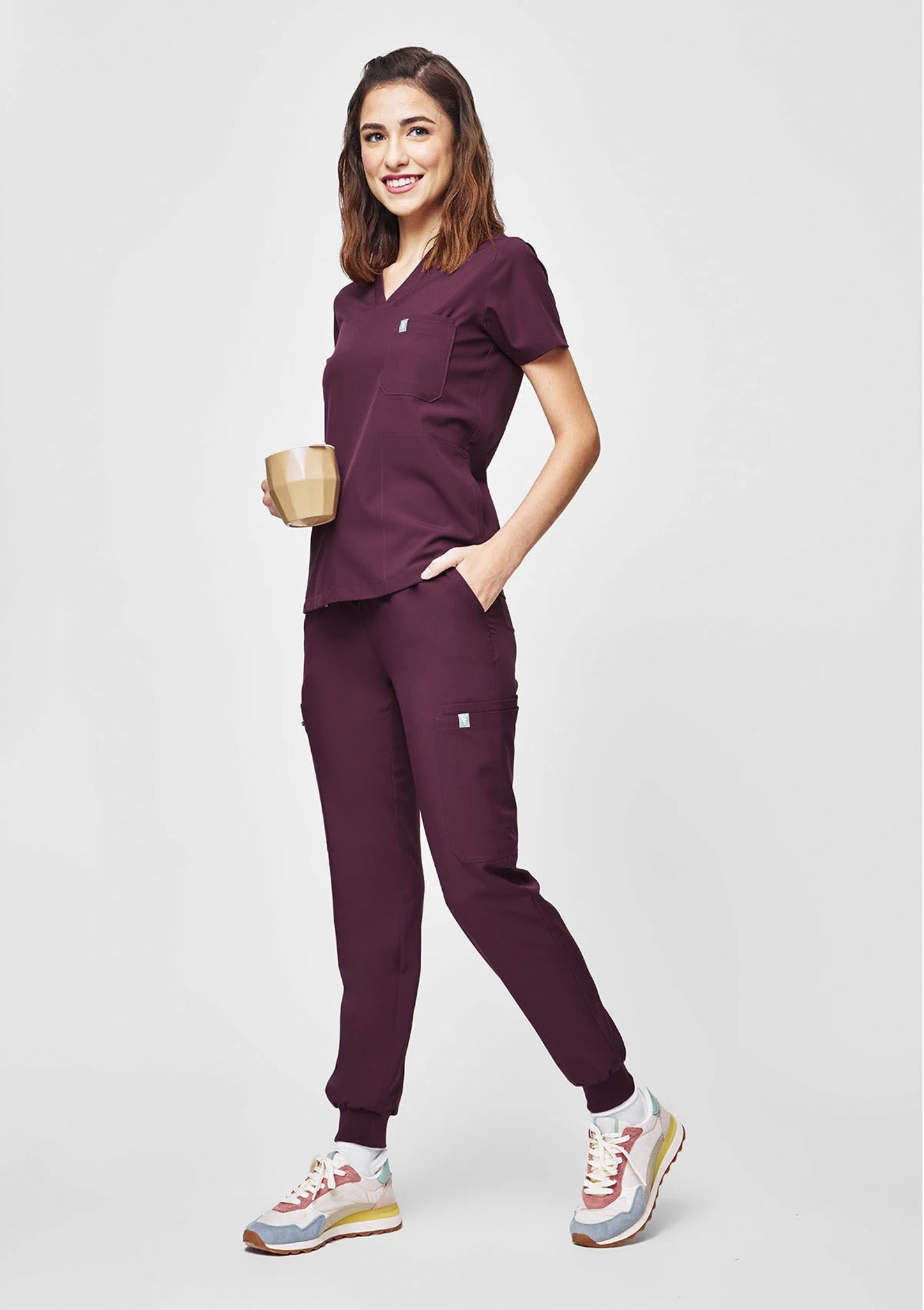 4-Pocket MoveTech® Scrub Top - Women / Merlot
