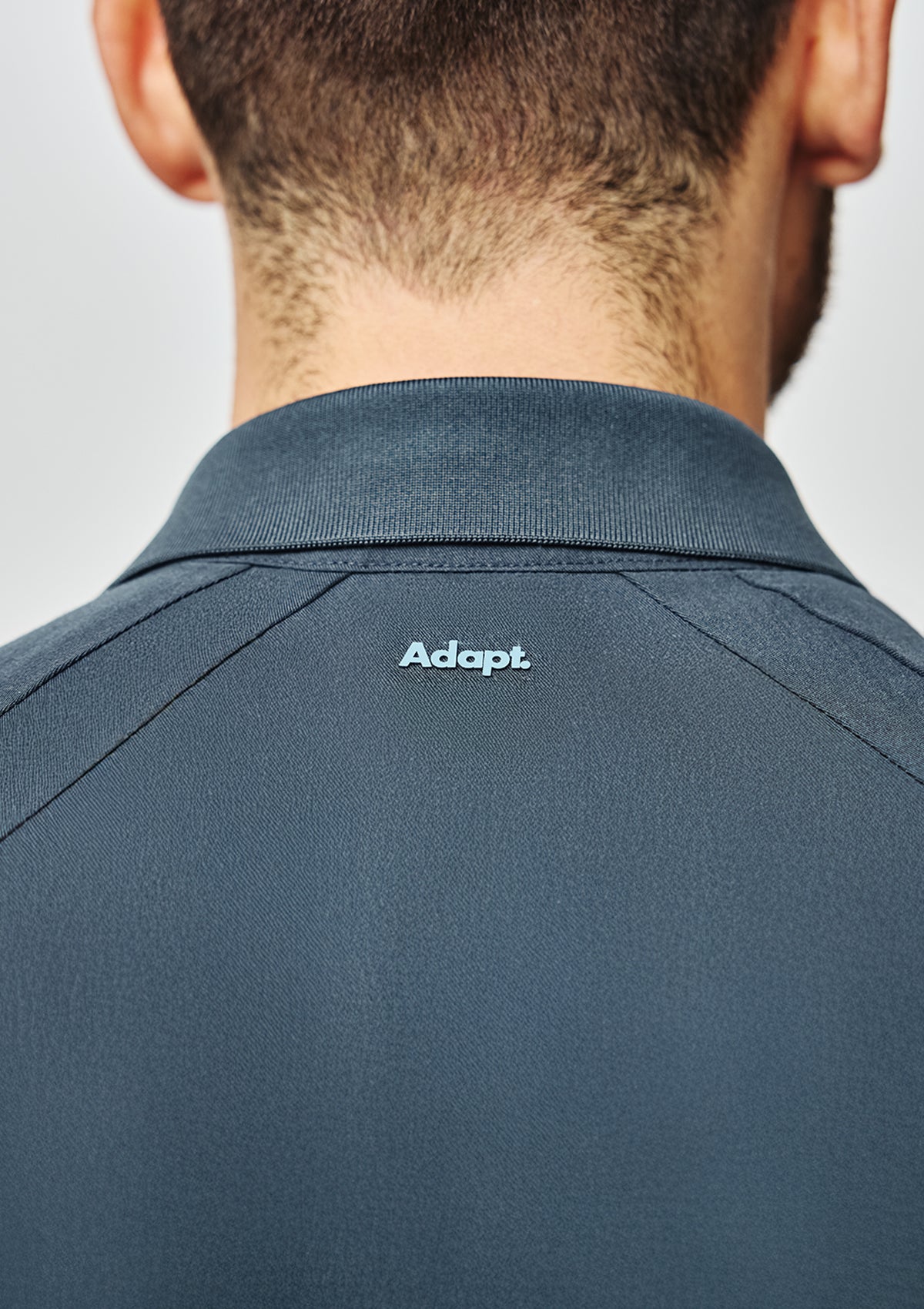 Ribbed Polo Scrub Top - Men / Midnight