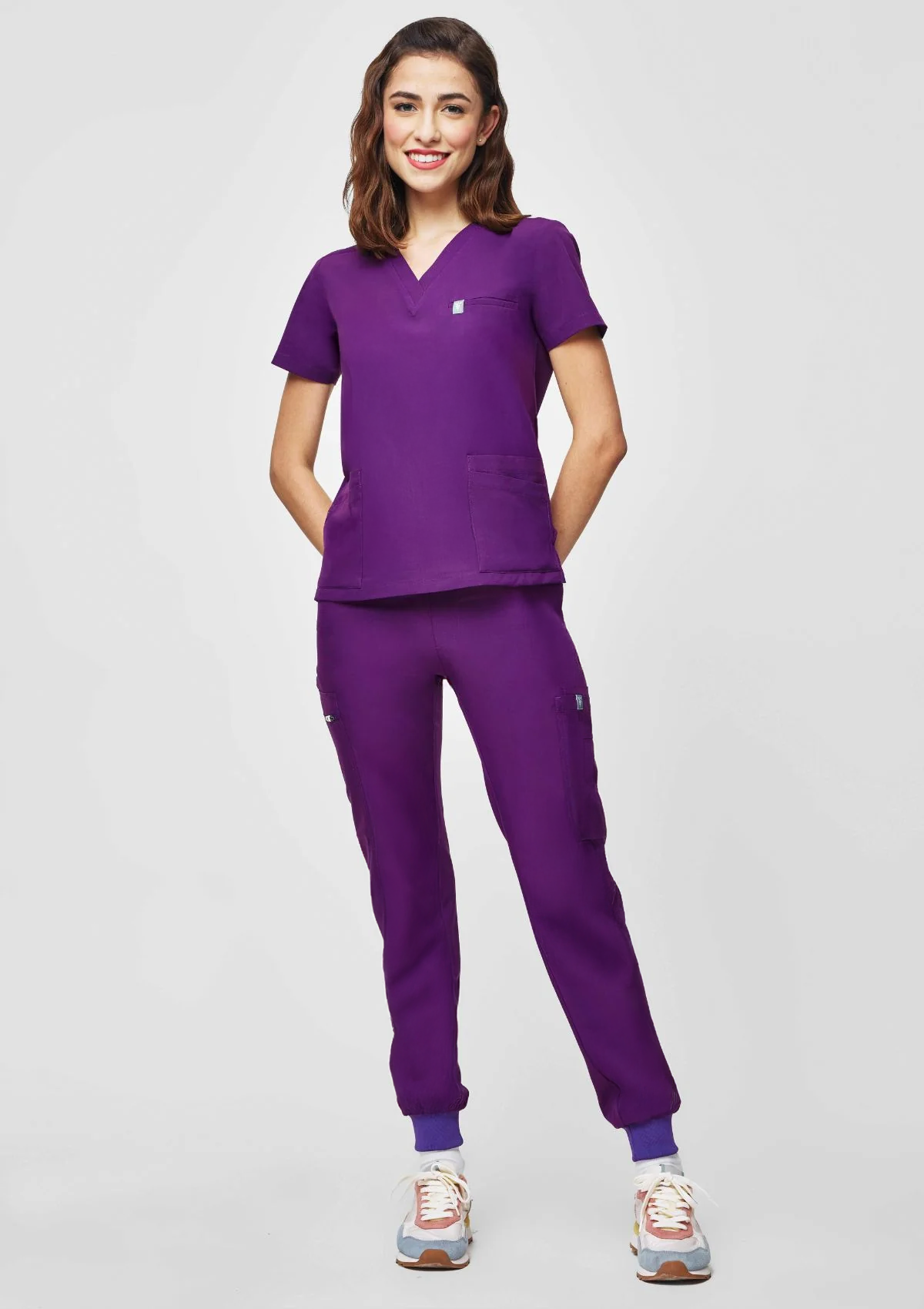 5-Pocket MoveTech® Scrub Top - Women / Plum