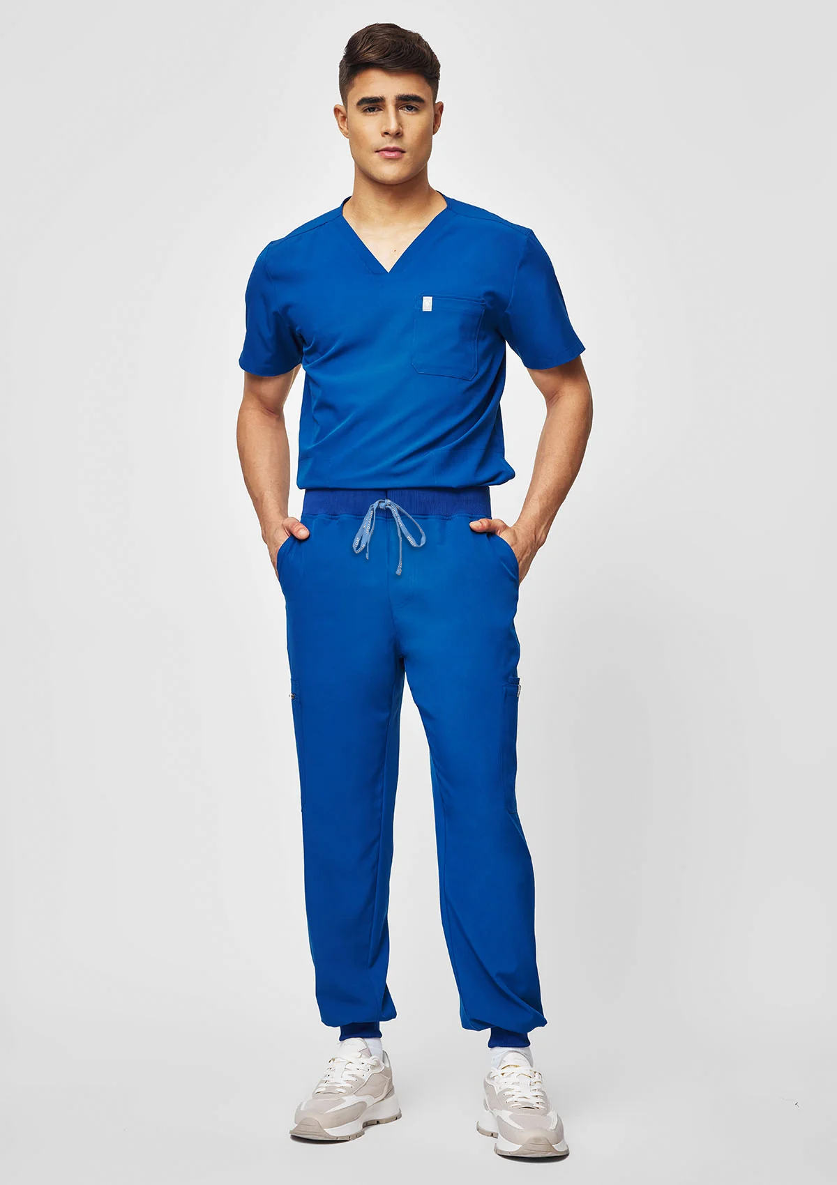 4-Pocket MoveTech® Scrub Top - Men / Cobalt Blue