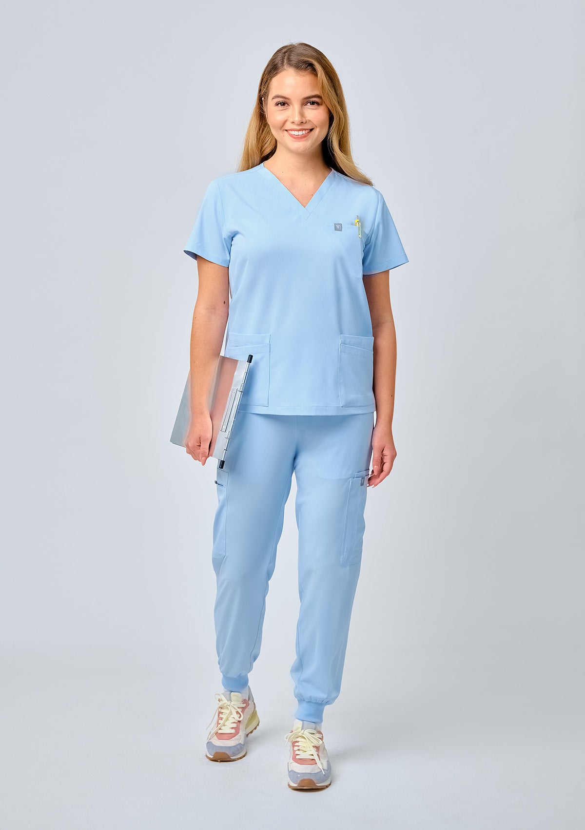 5-Pocket MoveTech® Scrub Top - Women / Blue Sky