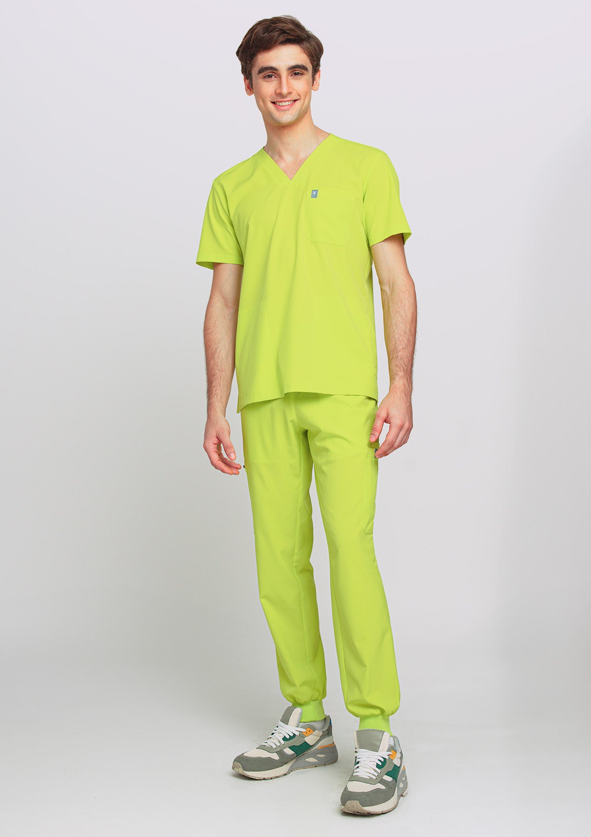 4-Pocket MoveTech® Scrub Top - Men / Atomic Yellow