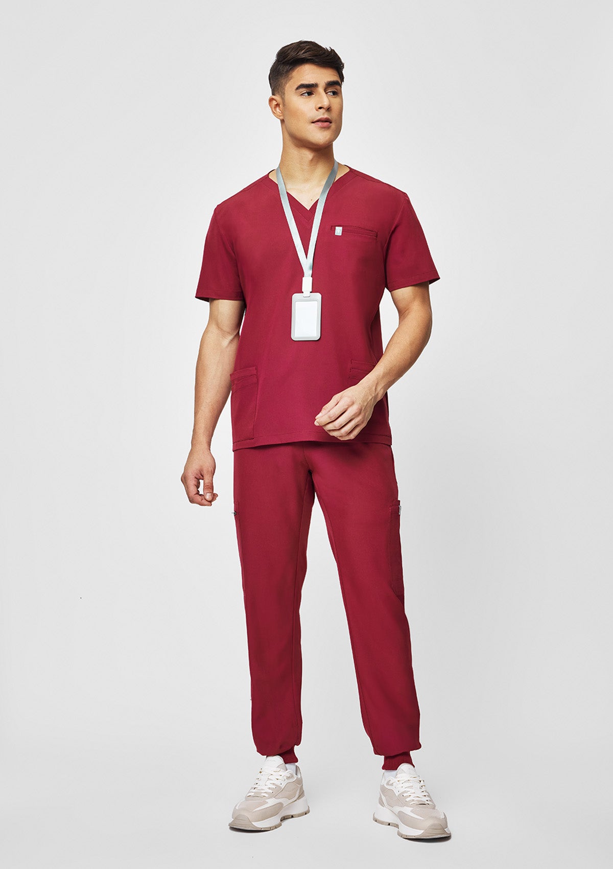 5-Pocket MoveTech® Scrub Top - Men / Garnet