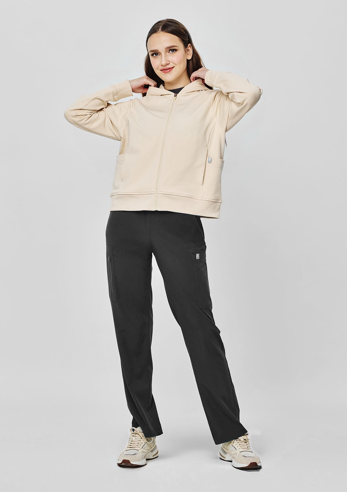 Utility Full Zip Hoodie - Women / Sandstone