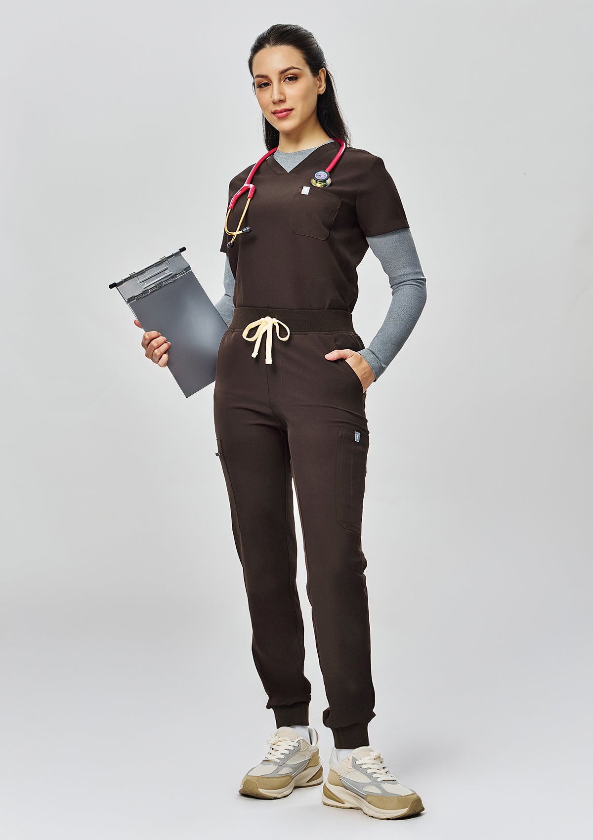 Jogger MoveTech® Scrub Pants - Women / Espresso