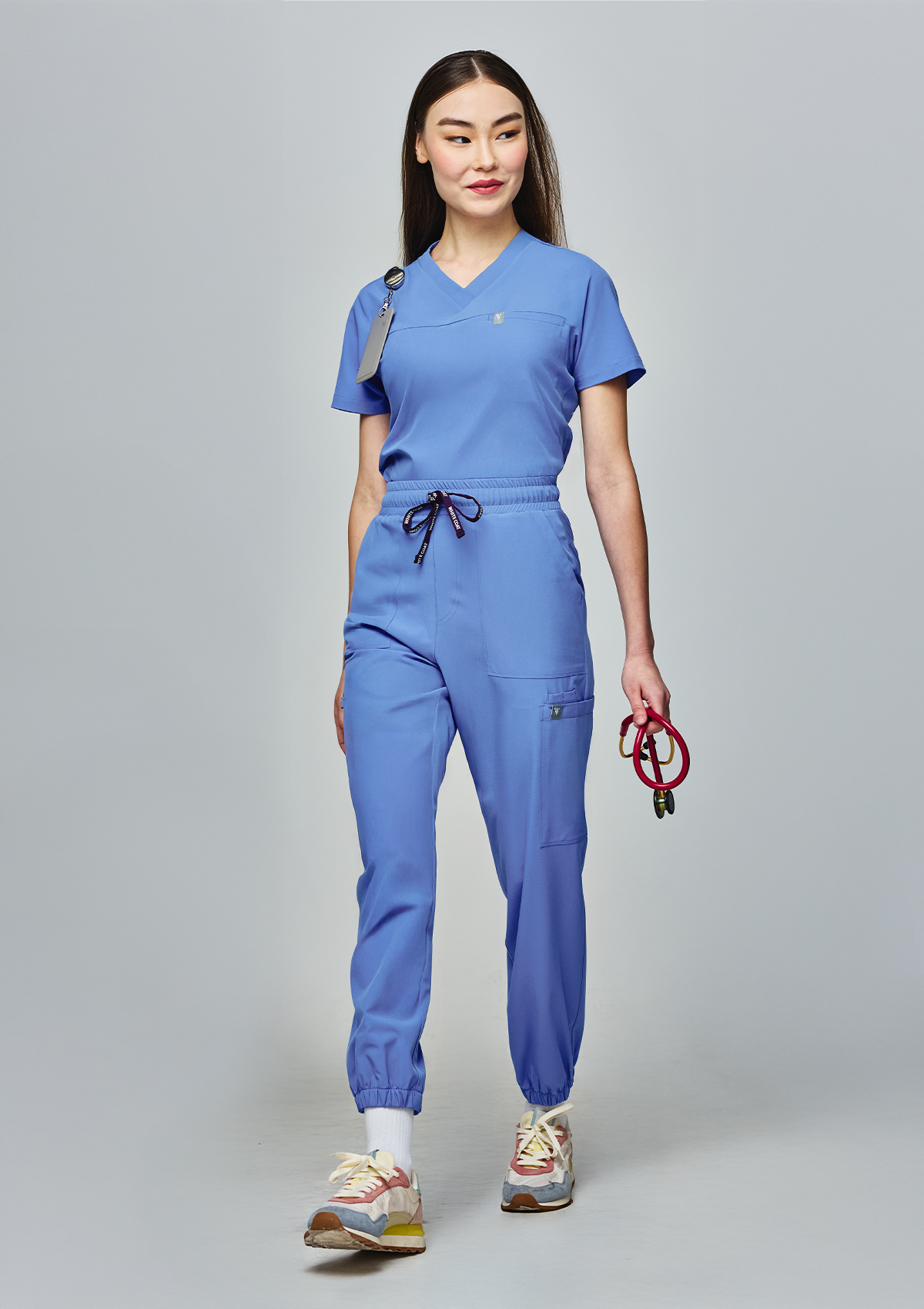 Regular Waistband Jogger MoveTech® Scrub Pants Core+ - Women / Cool Ceil