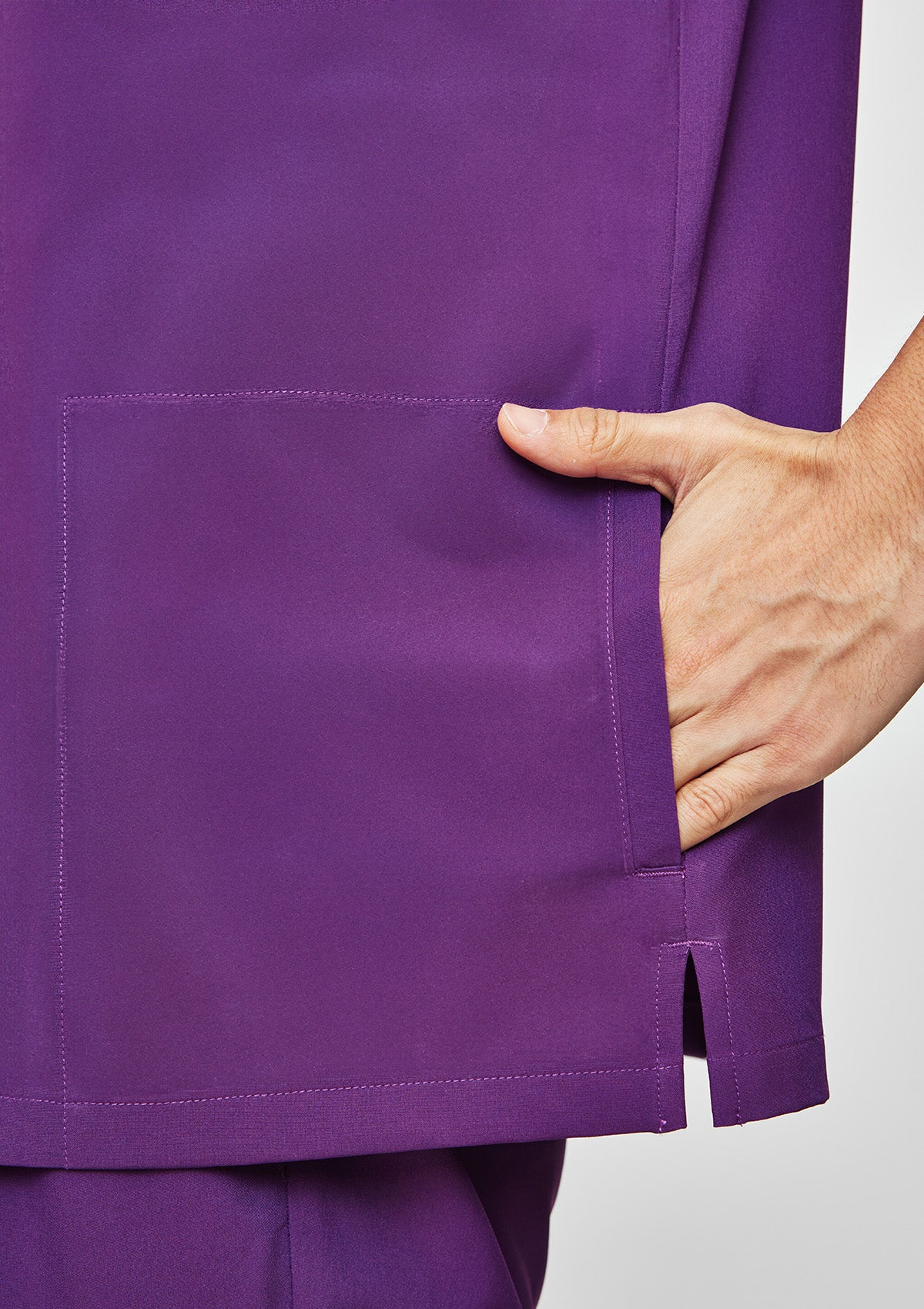 4-Pocket MoveTech® Scrub Top - Men / Plum