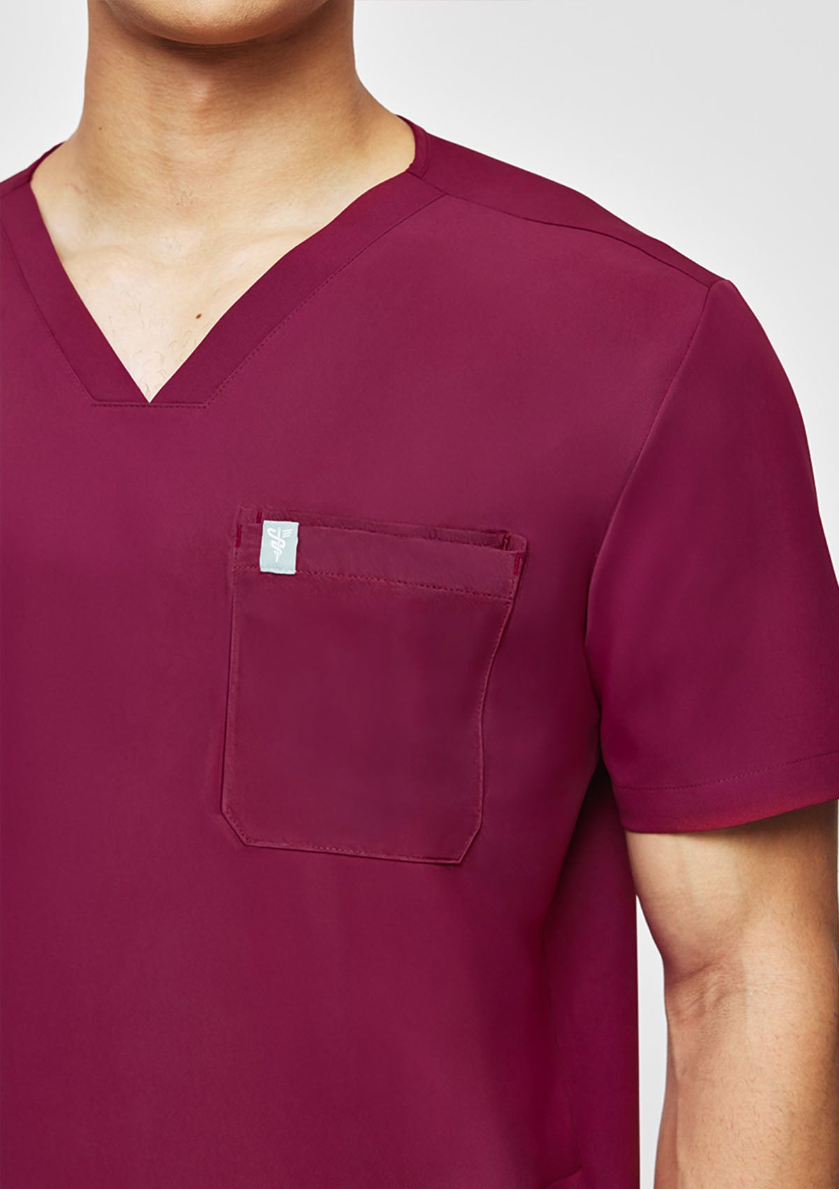 4-Pocket MoveTech® Scrub Top - Men / Garnet