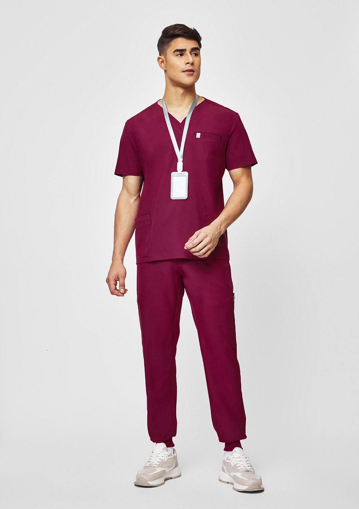 5-Pocket MoveTech® Scrub Top - Men / Garnet