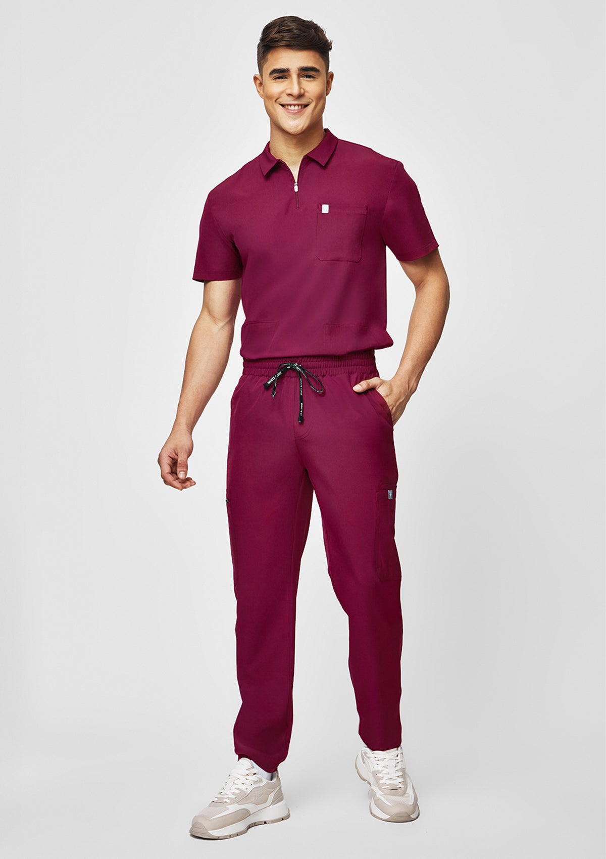 Straight Cut MoveTech® Scrub Pants - Men / Garnet
