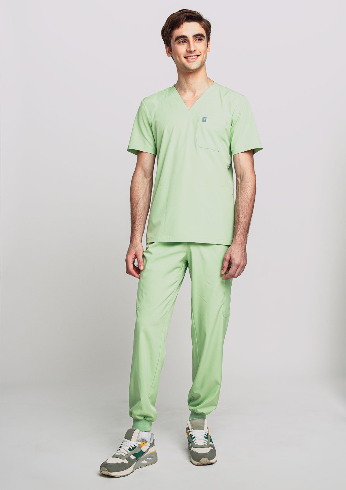 4-Pocket MoveTech® Scrub Top - Men / Lime