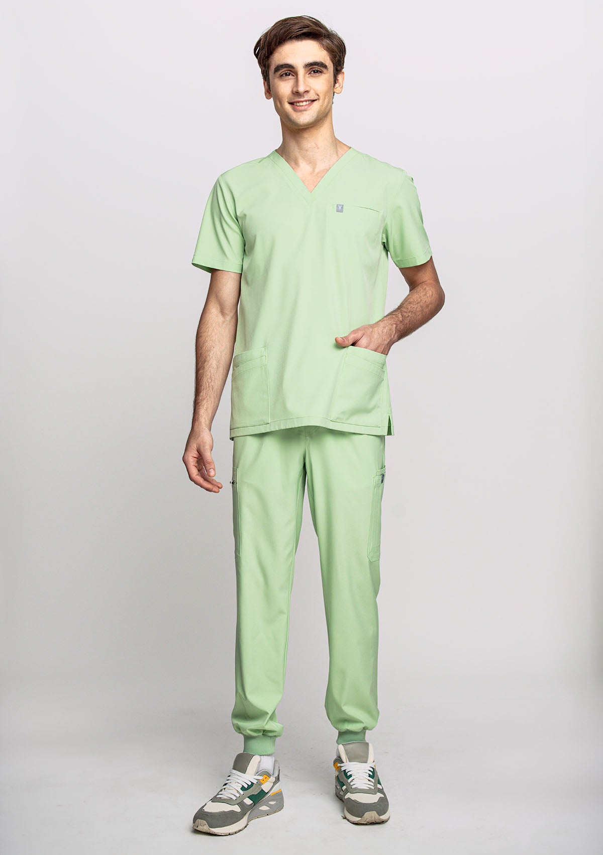 5-Pocket MoveTech® Scrub Top - Men / Lime