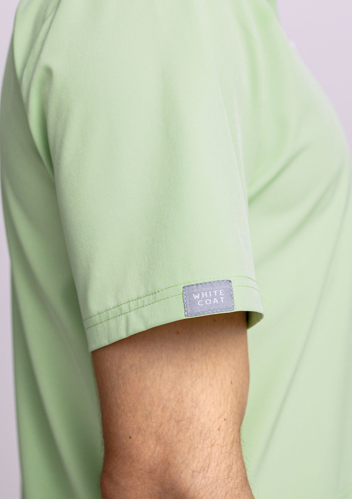 Zip-Up Polo MoveTech® Scrub Top - Men / Lime