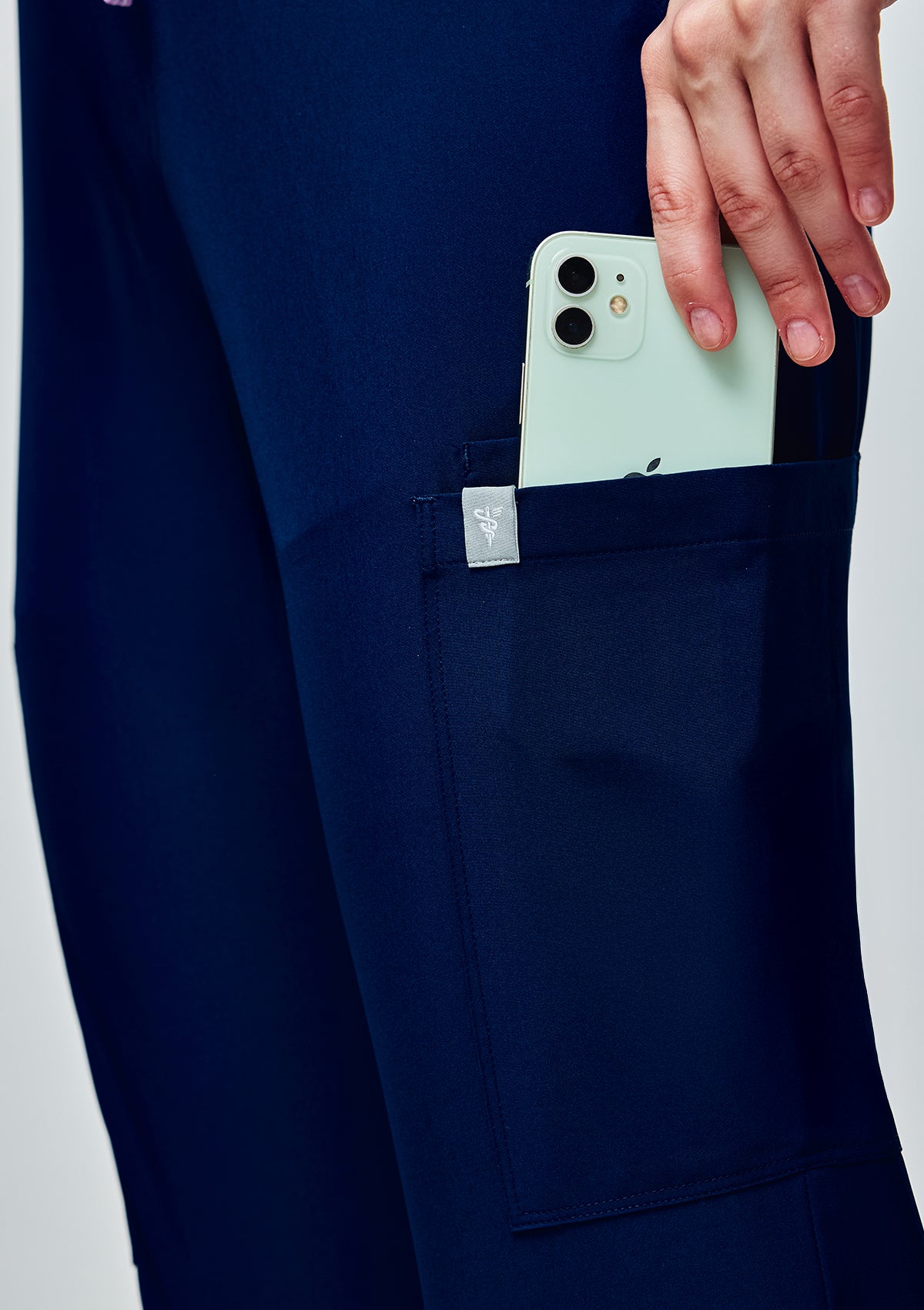 Ribbed Straight Cut MoveTech® Scrub Pants Core+ - Women / Navy