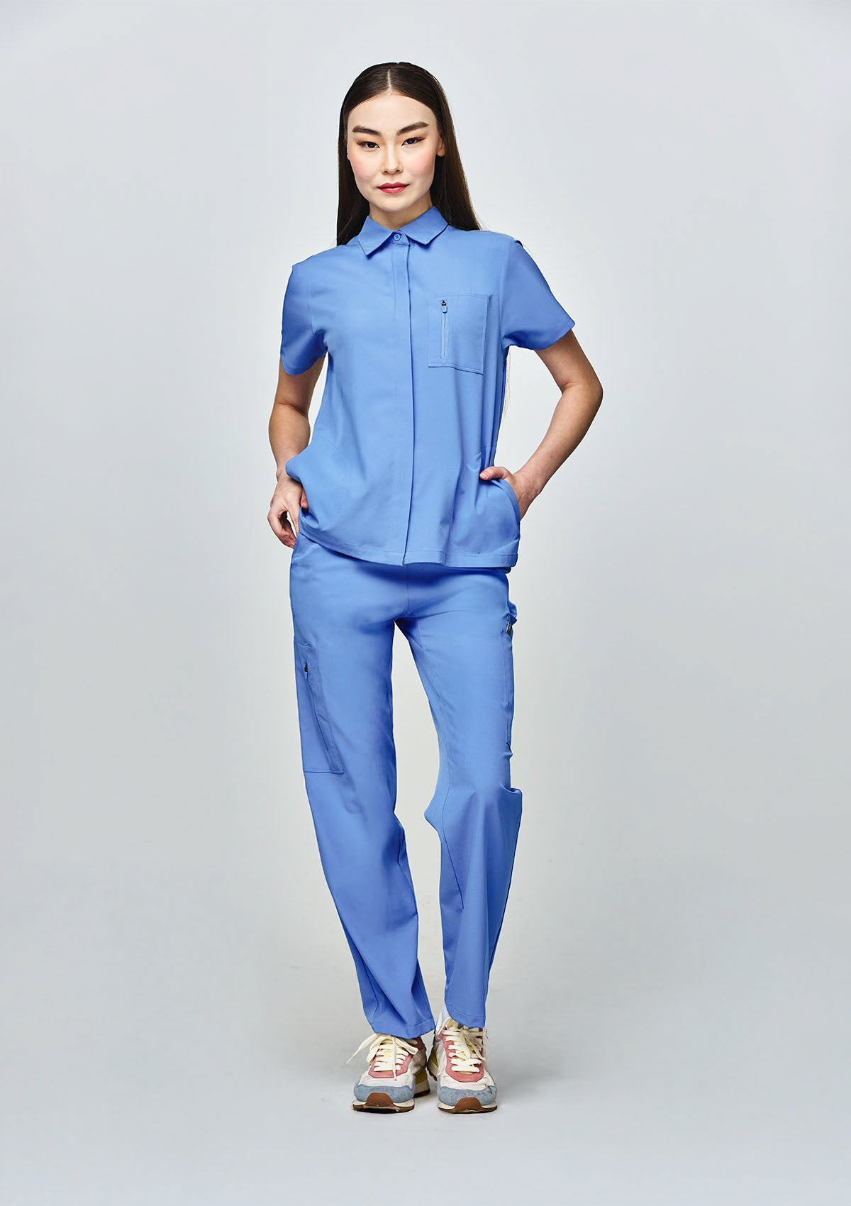 Polo MoveTech® Scrub Top Core+ - Women / Cool Ceil