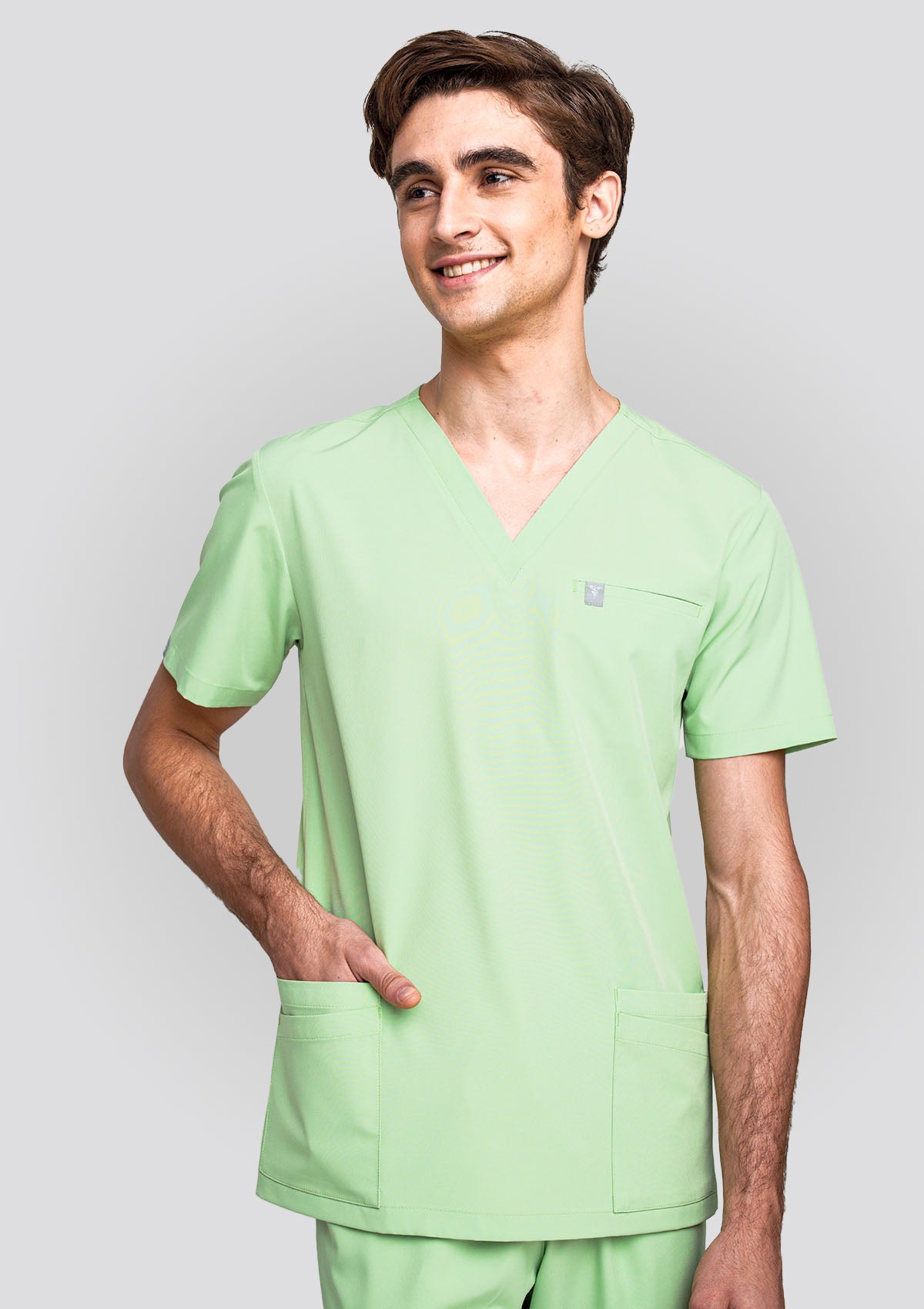 5-Pocket MoveTech® Scrub Top - Men / Lime