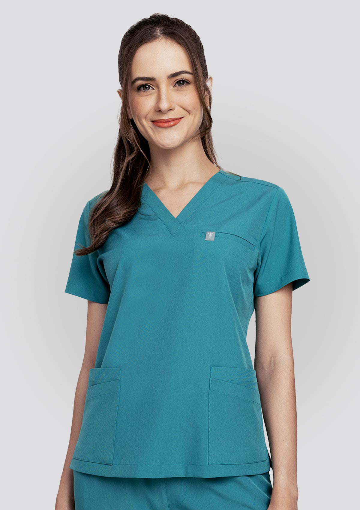 5-Pocket MoveTech® Scrub Top - Women / Seafoam