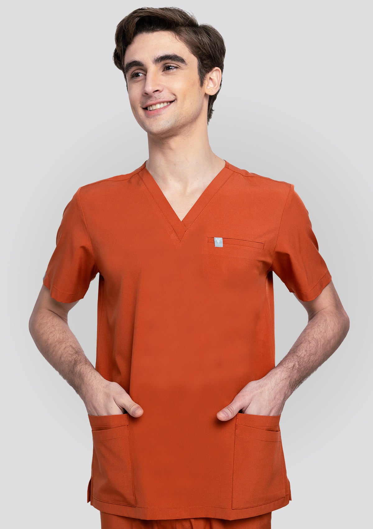 5-Pocket MoveTech® Scrub Top - Men / Terracotta