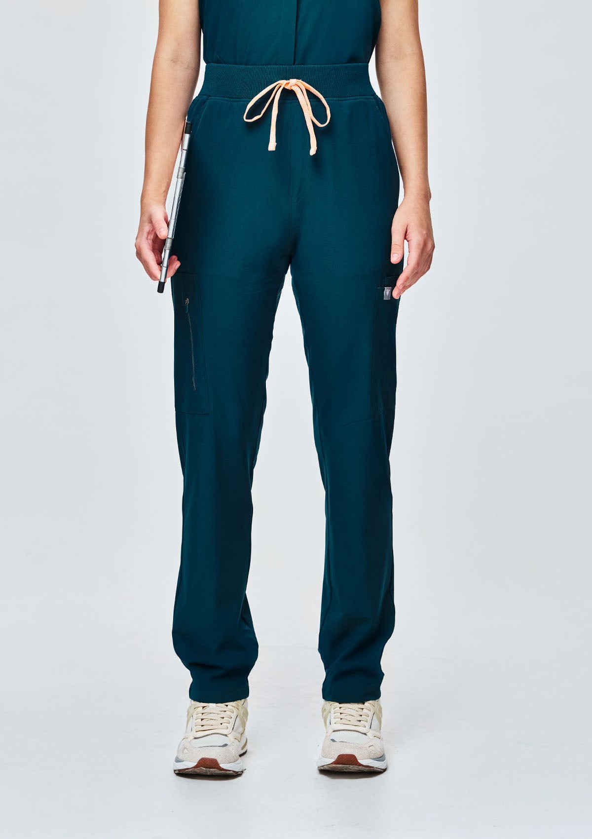 Ribbed Straight Cut MoveTech® Scrub Pants Core+ - Women / Deep Teal