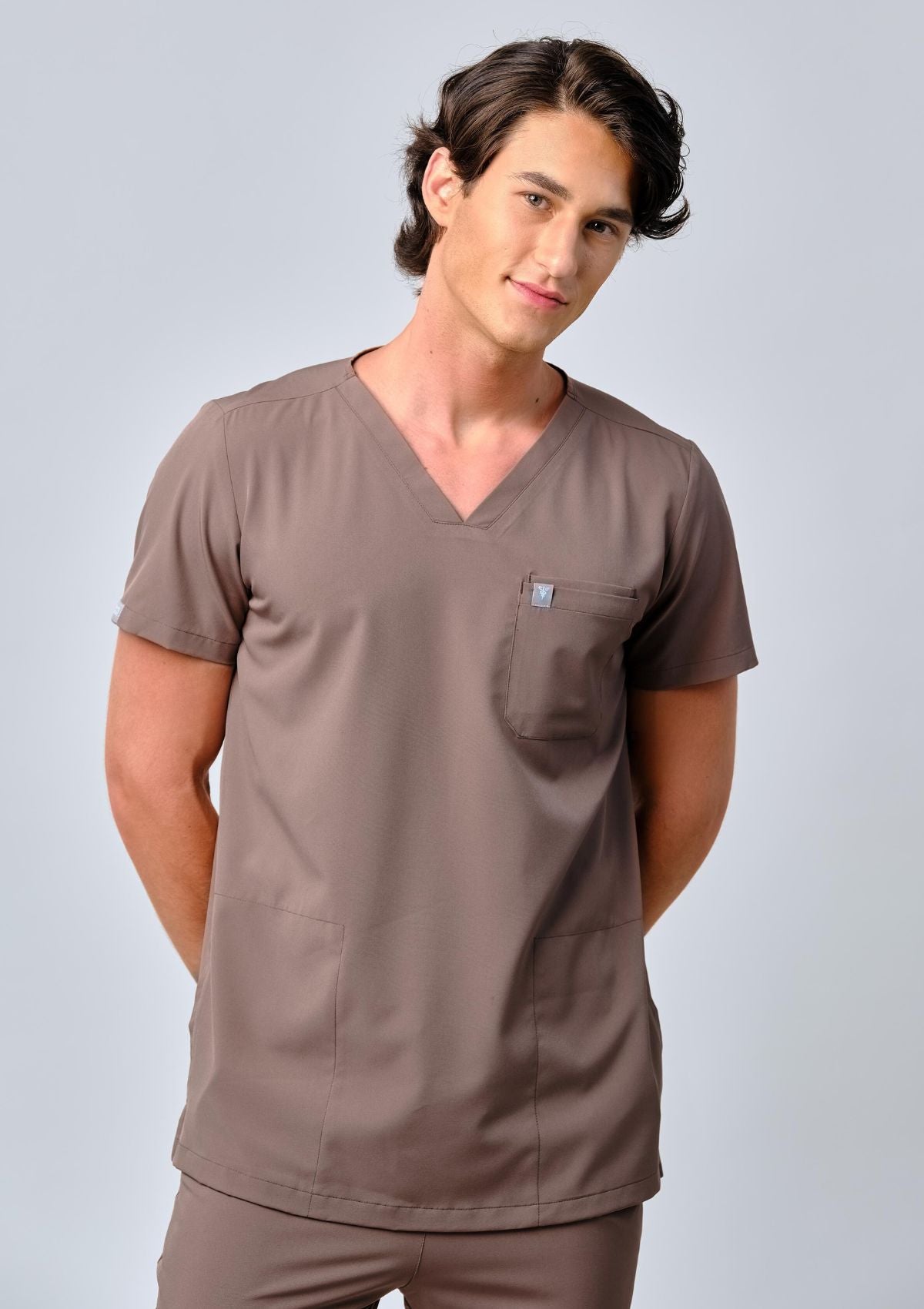 4-Pocket MoveTech® Scrub Top - Men / Taupe