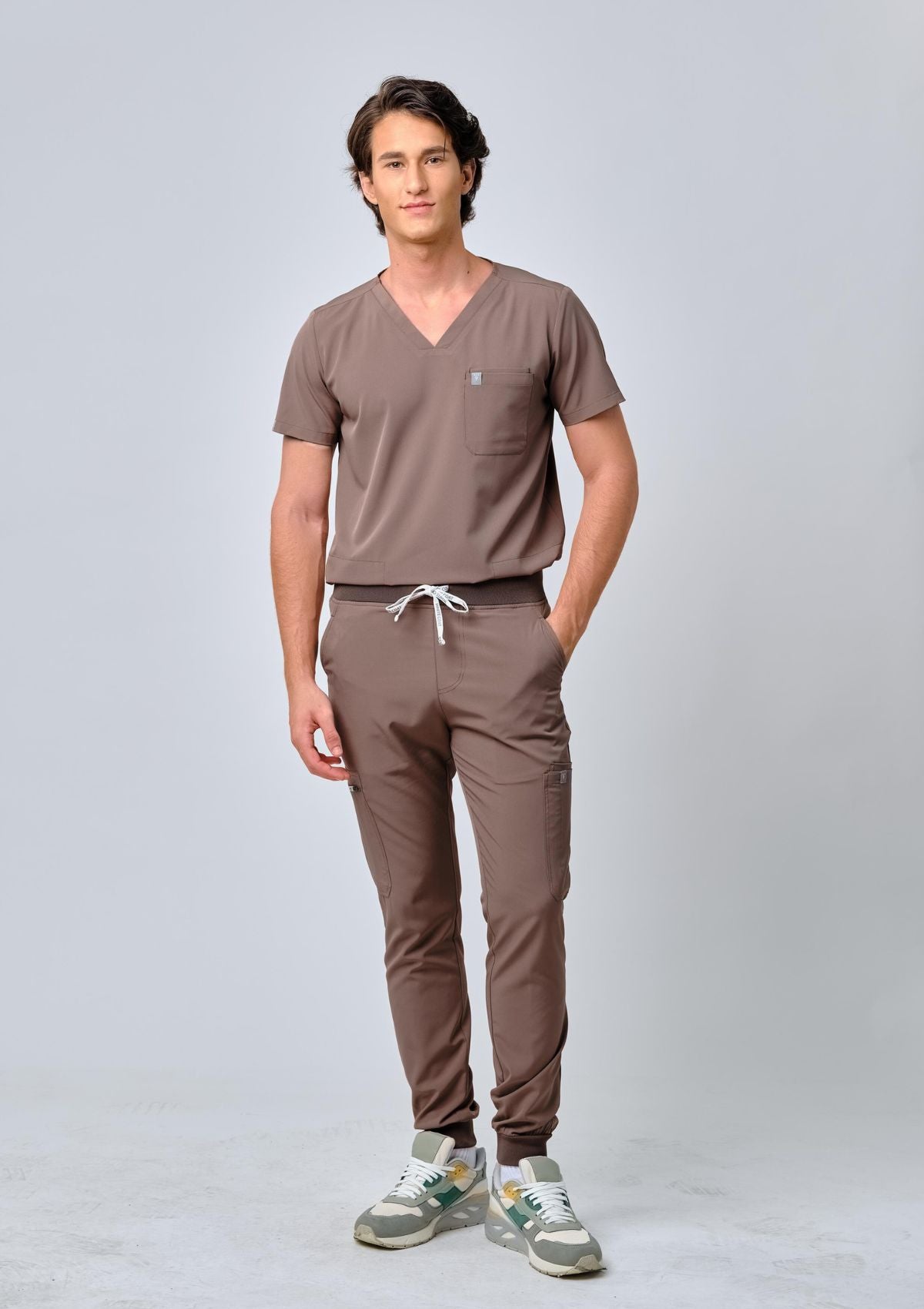 4-Pocket MoveTech® Scrub Top - Men / Taupe