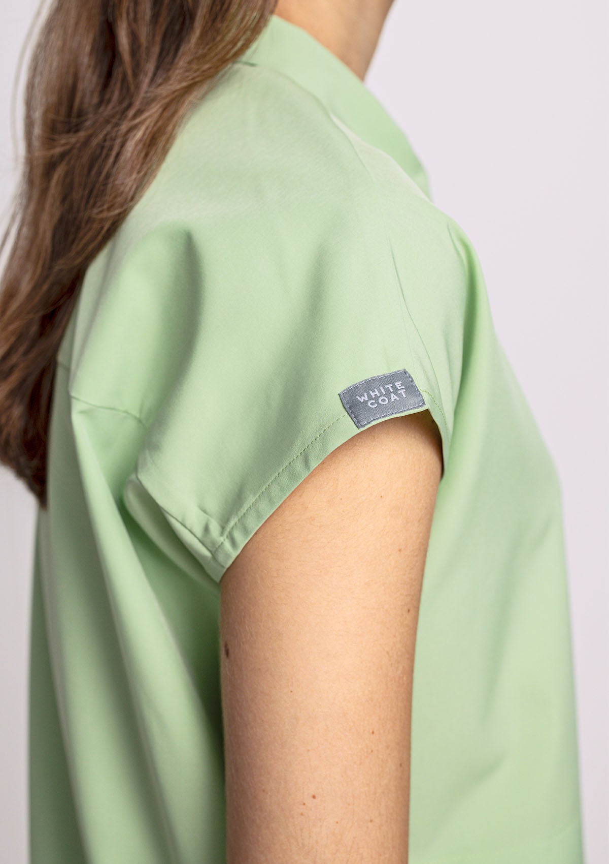 Zip-Up Polo MoveTech® Scrub Top - Women / Lime
