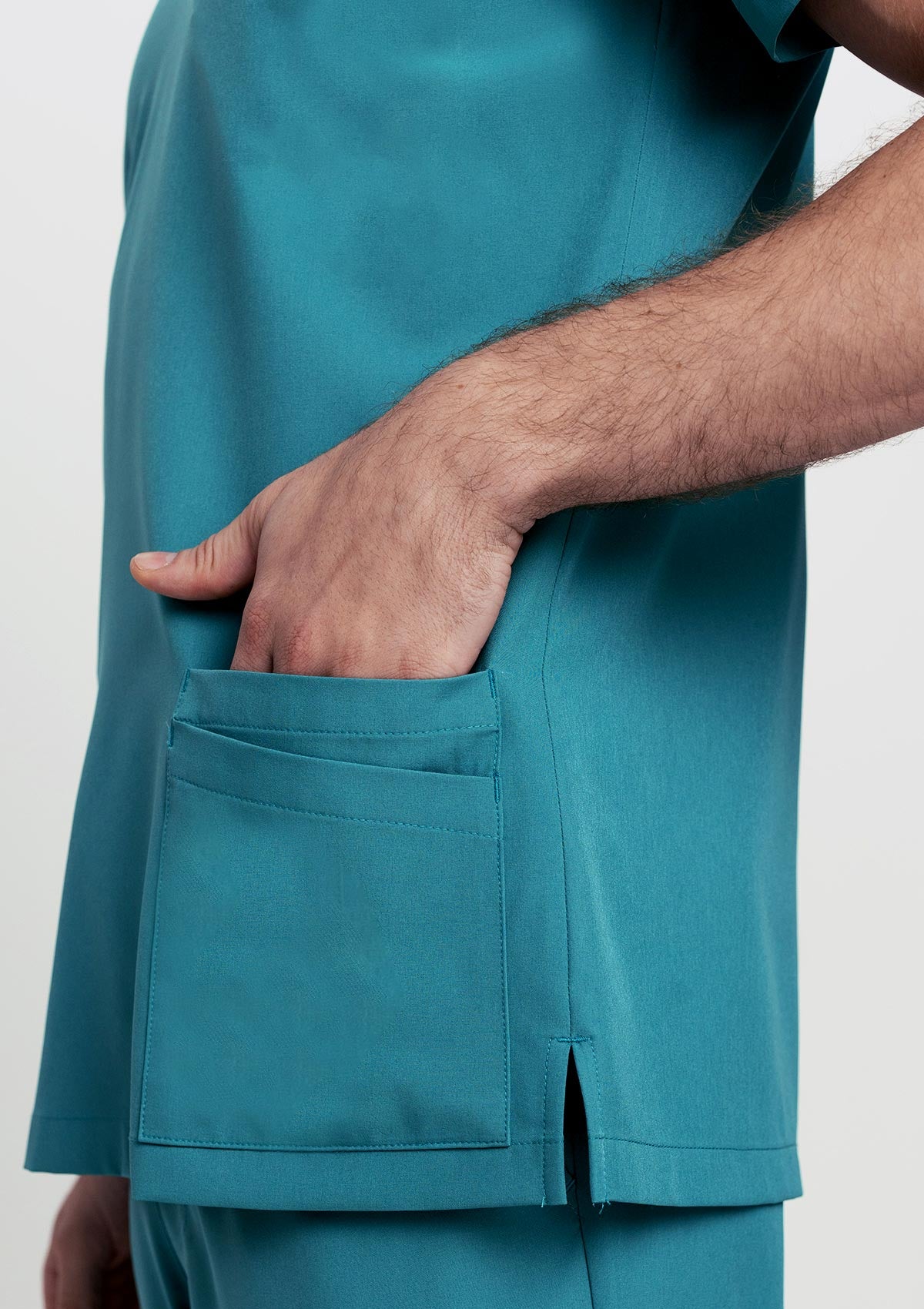 5-Pocket MoveTech® Scrub Top - Men / Seafoam