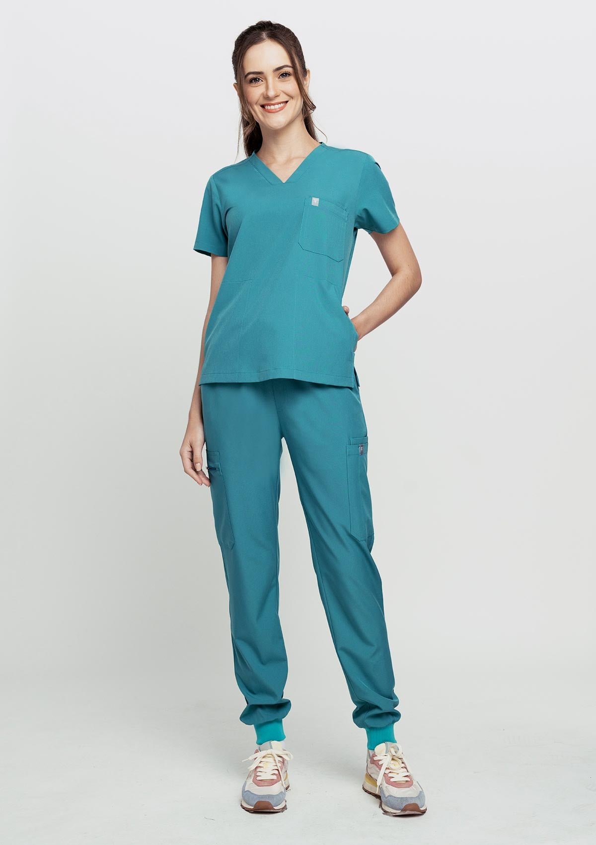 4-Pocket MoveTech® Scrub Top - Women / Seafoam