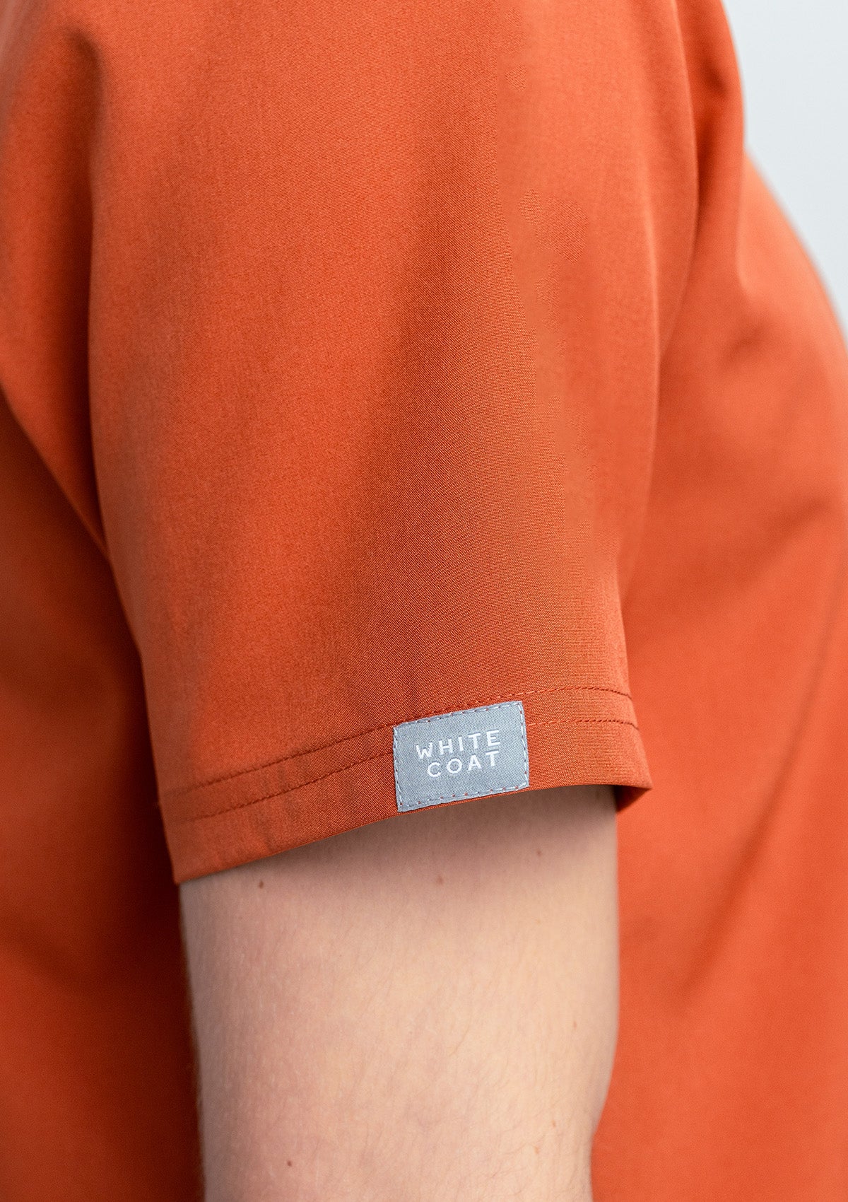Zip-Up Polo MoveTech® Scrub Top - Men / Terracotta