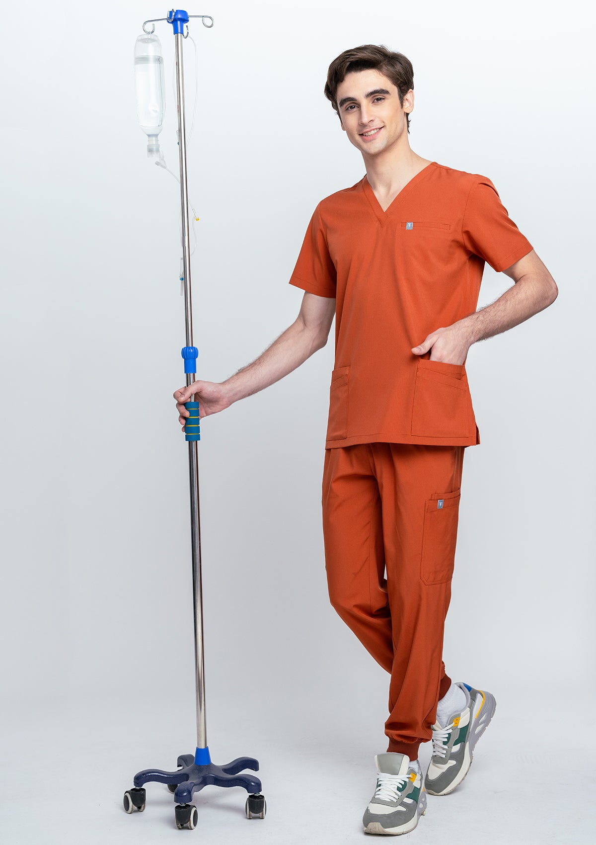 5-Pocket MoveTech® Scrub Top - Men / Terracotta