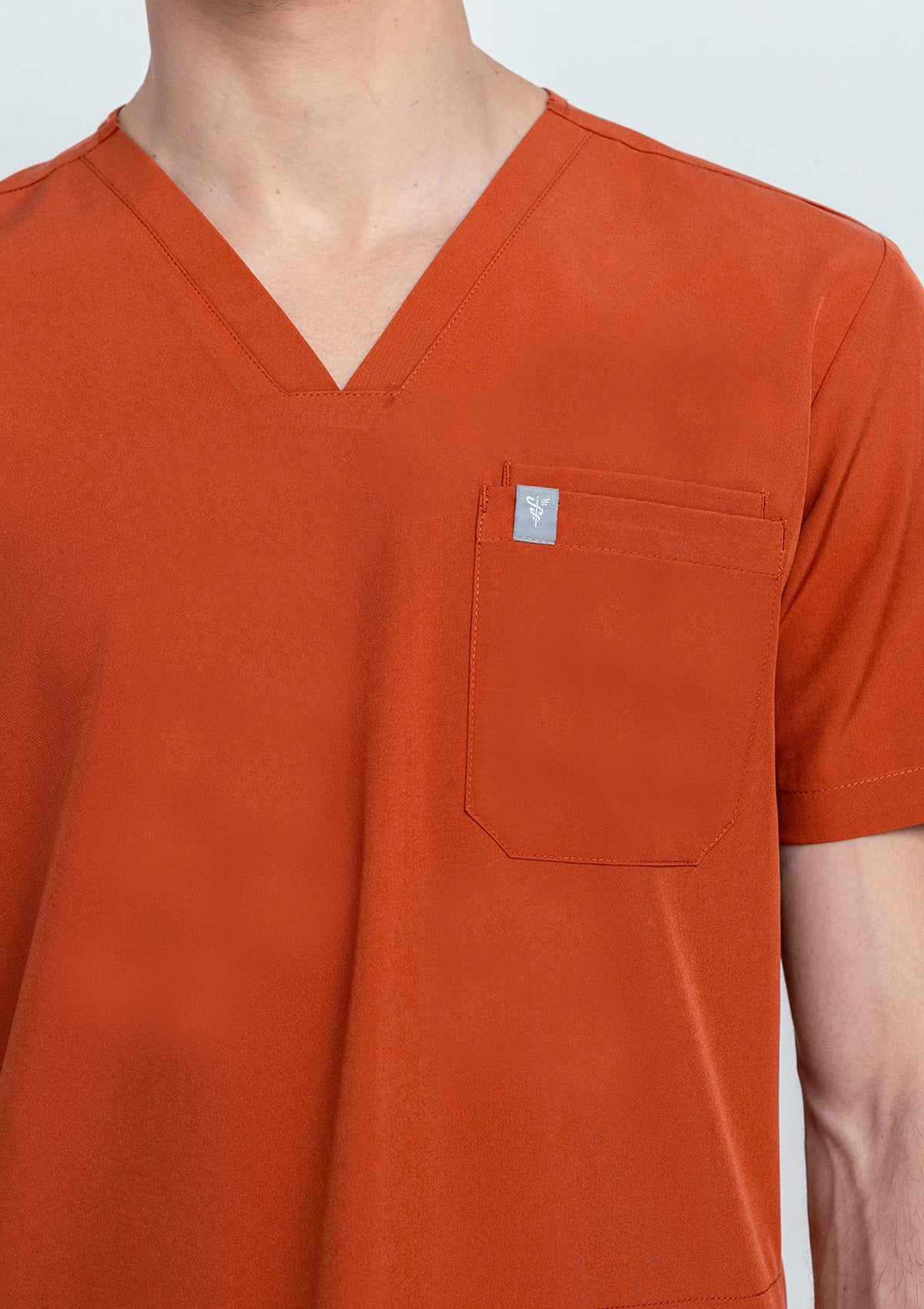 4-Pocket MoveTech® Scrub Top - Men / Terracotta