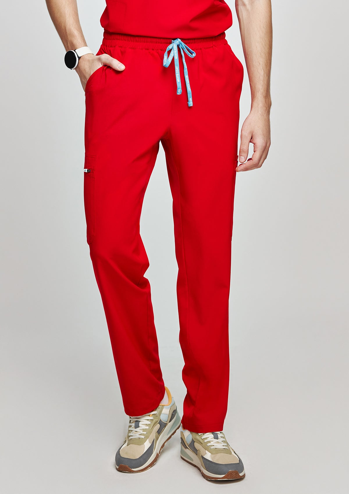 Straight Cut MoveTech® Scrub Pants - Men / Cherry Pop