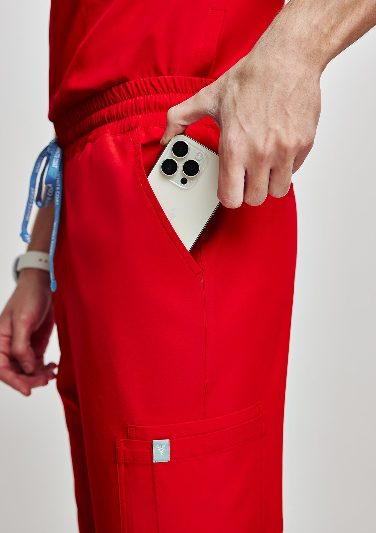 Straight Cut MoveTech® Scrub Pants - Men / Cherry Pop