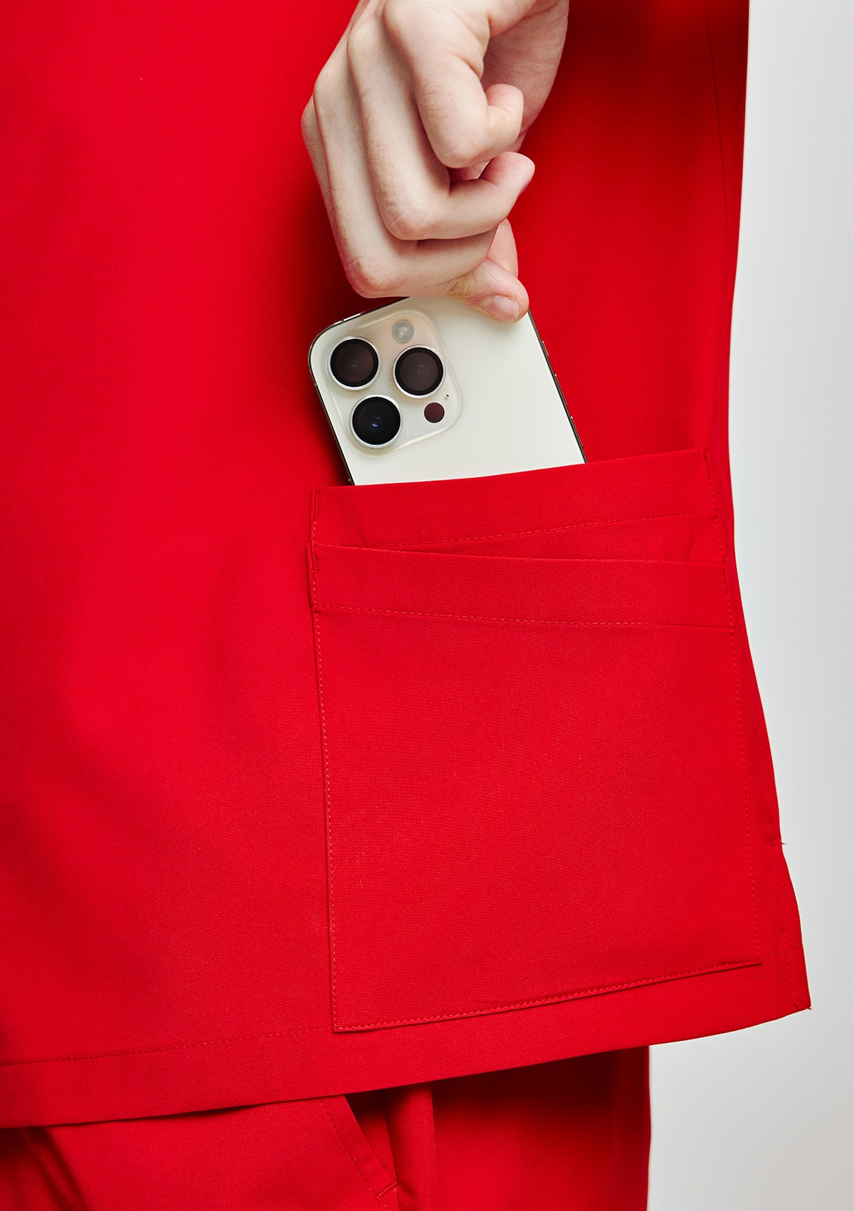 5-Pocket MoveTech® Scrub Top - Men / Cherry Pop