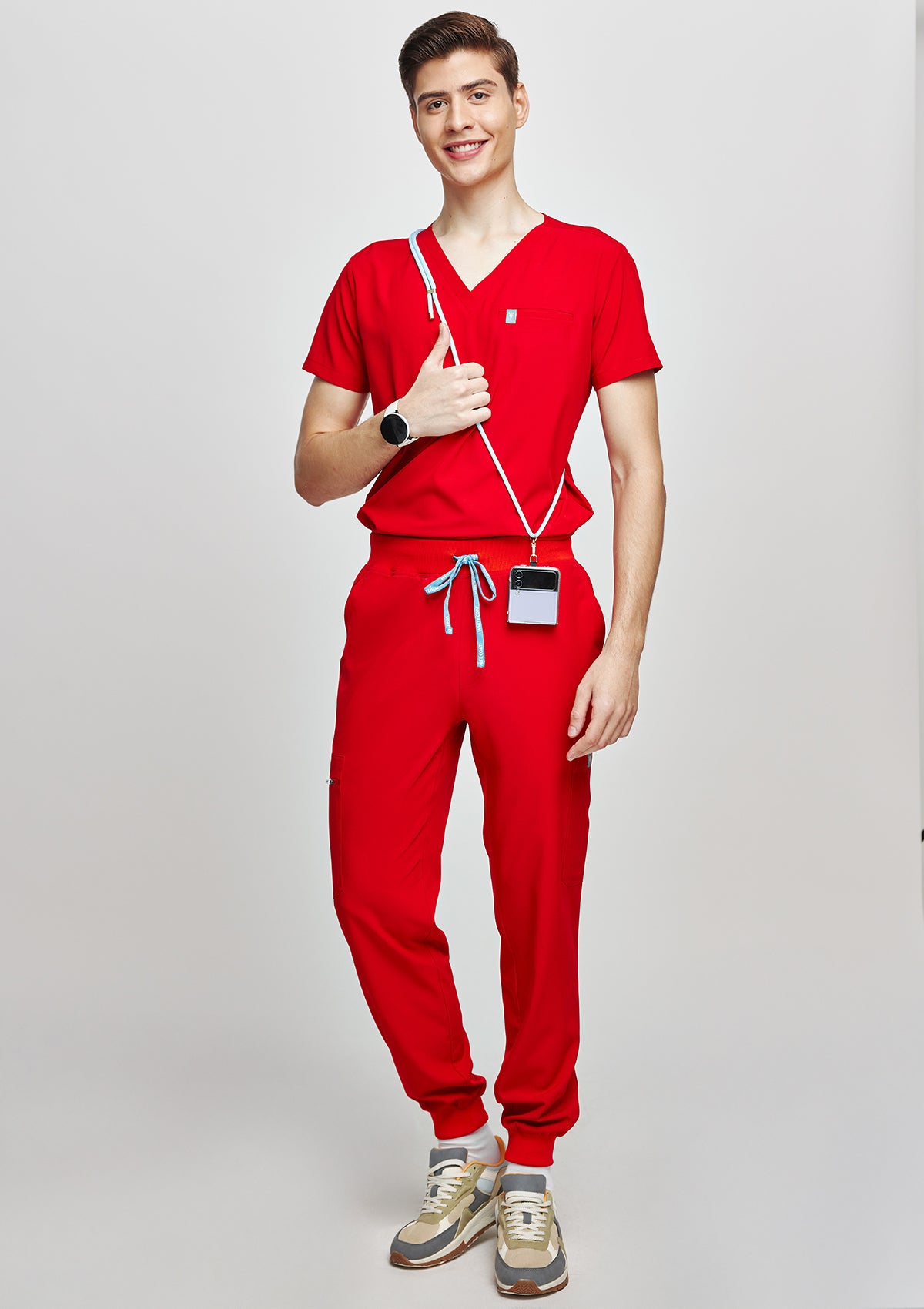 Jogger MoveTech® Scrub Pants - Men / Cherry Pop