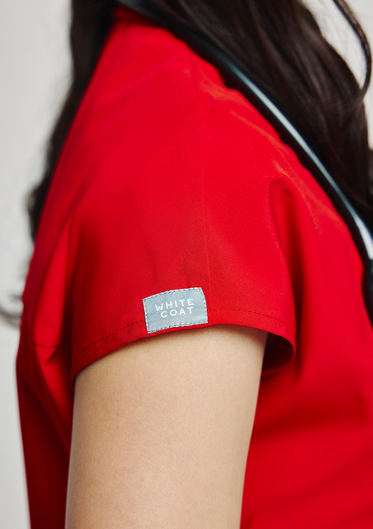 Zip-Up Polo MoveTech® Scrub Top - Women / Cherry Pop