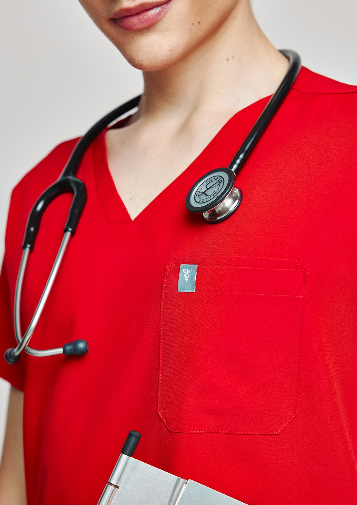 4-Pocket MoveTech® Scrub Top - Men / Cherry Pop