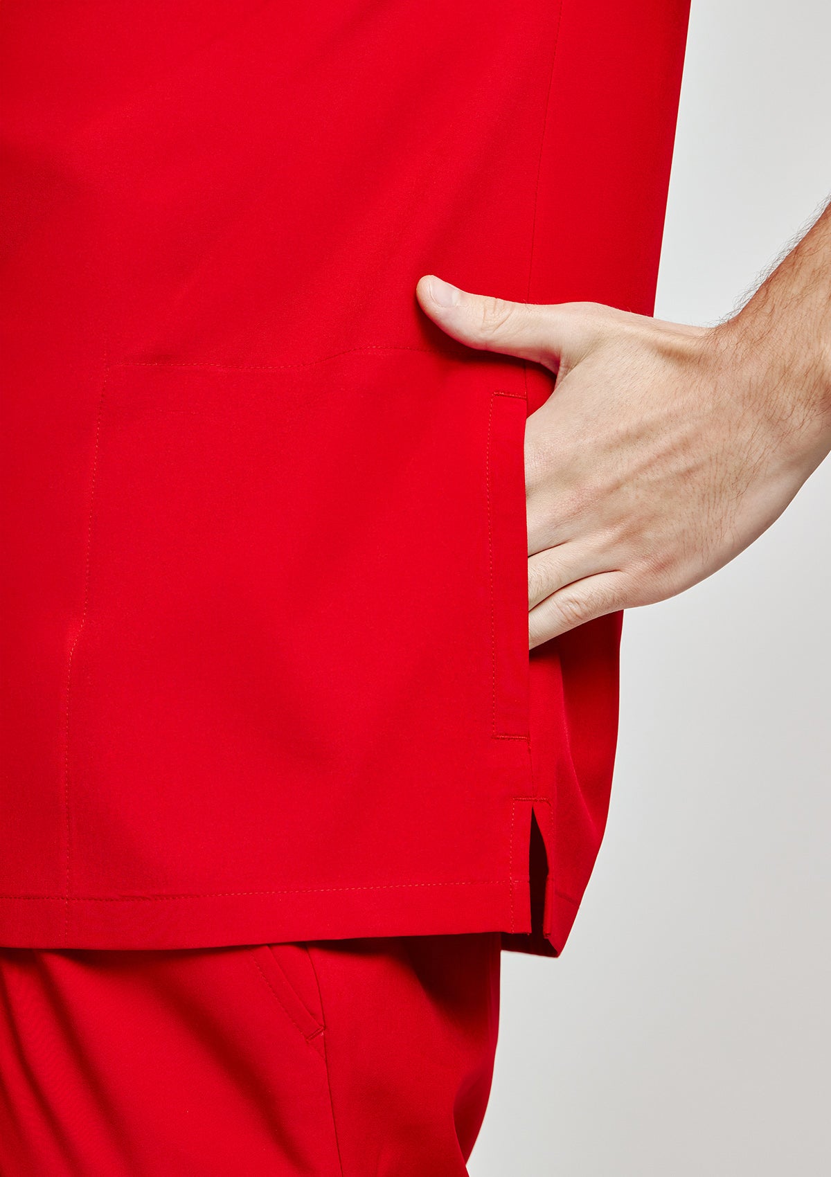 4-Pocket MoveTech® Scrub Top - Men / Cherry Pop