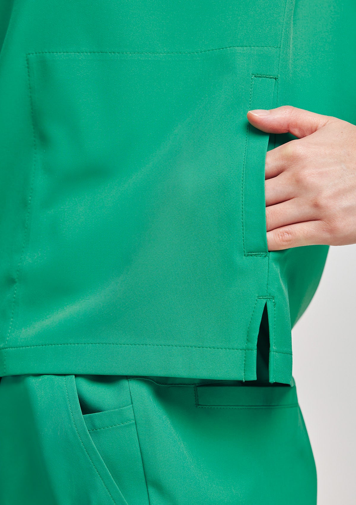 Zip-Up Polo MoveTech® Scrub Top - Women / Cactus