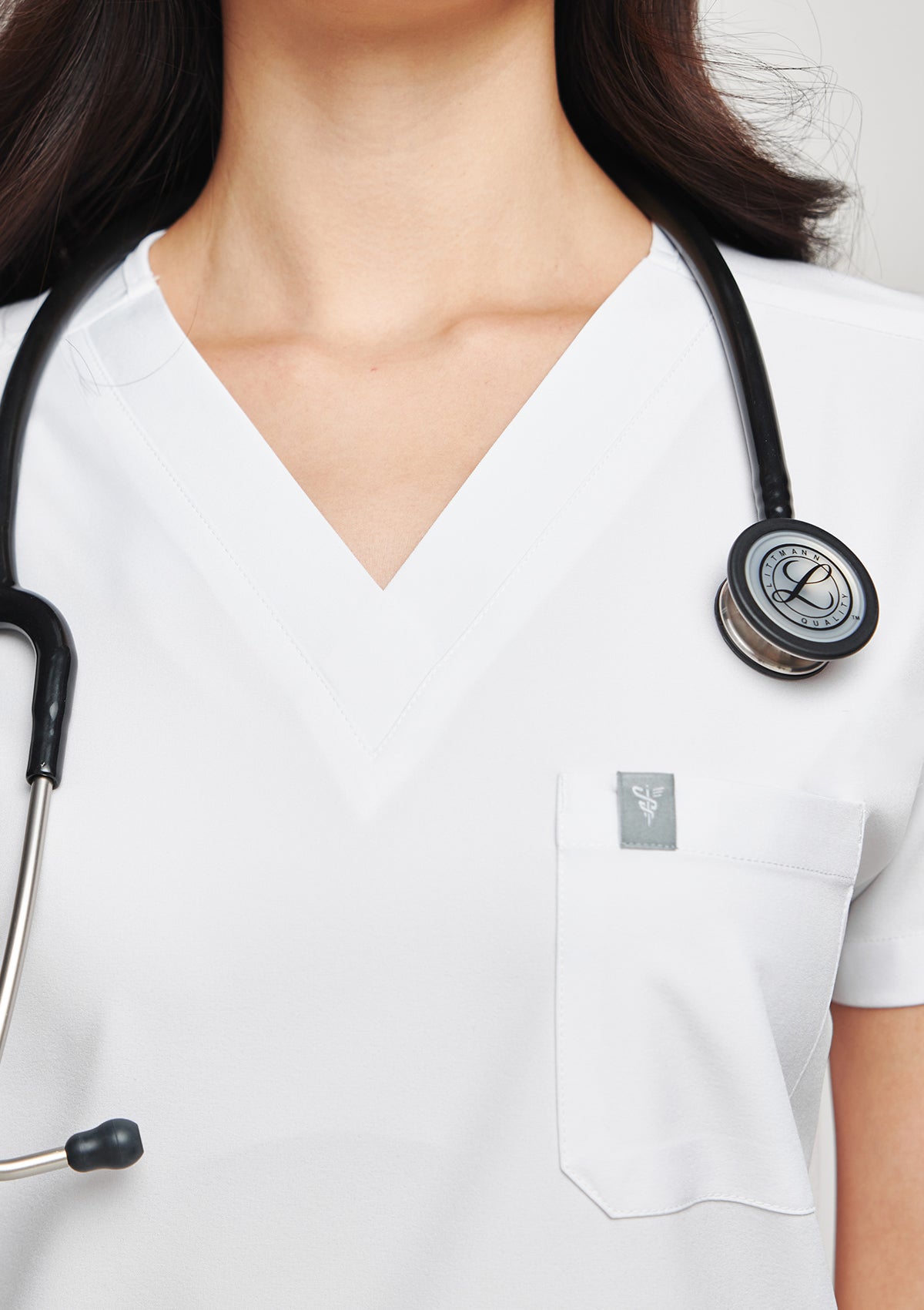 3-Pocket MoveTech® Scrub Top - Women / Industrial White