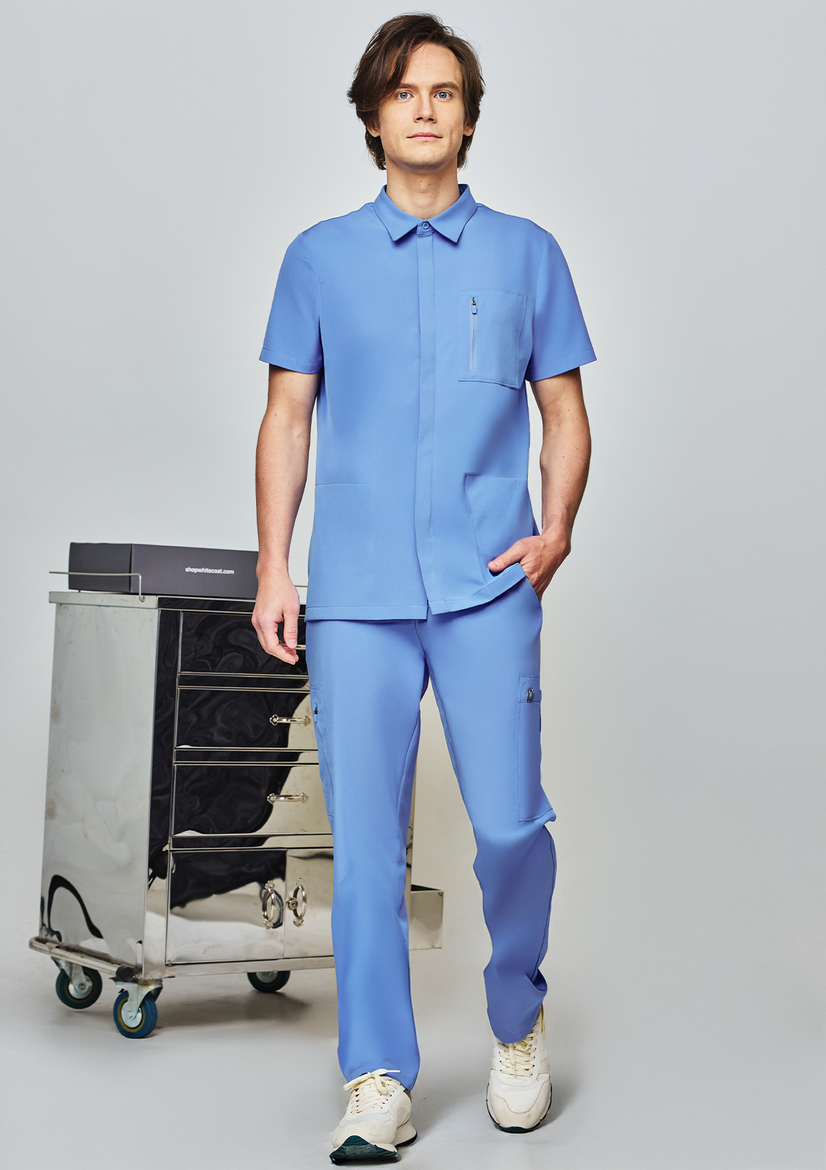 Polo MoveTech® Scrub Top Core+ - Men / Cool Ceil