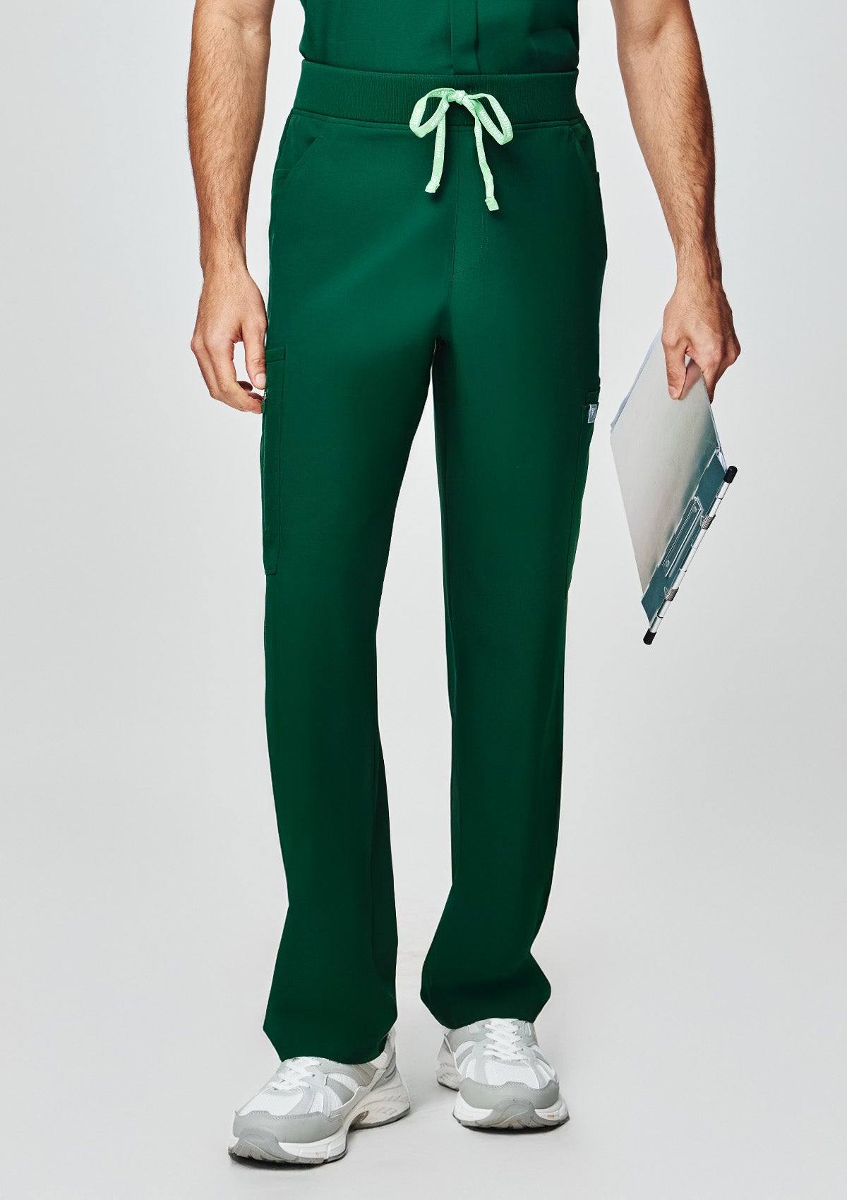 Ribbed Straight Cut MoveTech® Scrub Pants Core+ - Men / Evergreen